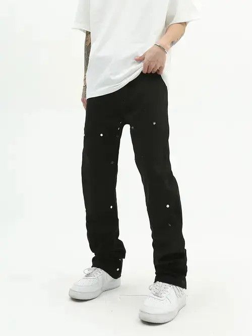 Jean 777 Black Denim Jeans Size US 34 / EU 50 - 2 Thumbnail