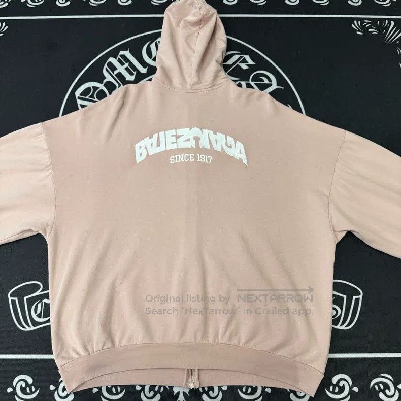 Balenciaga Balenciaga Pink Zip-Up Hoodie Size US M / EU 48-50 / 2 - 3 Thumbnail