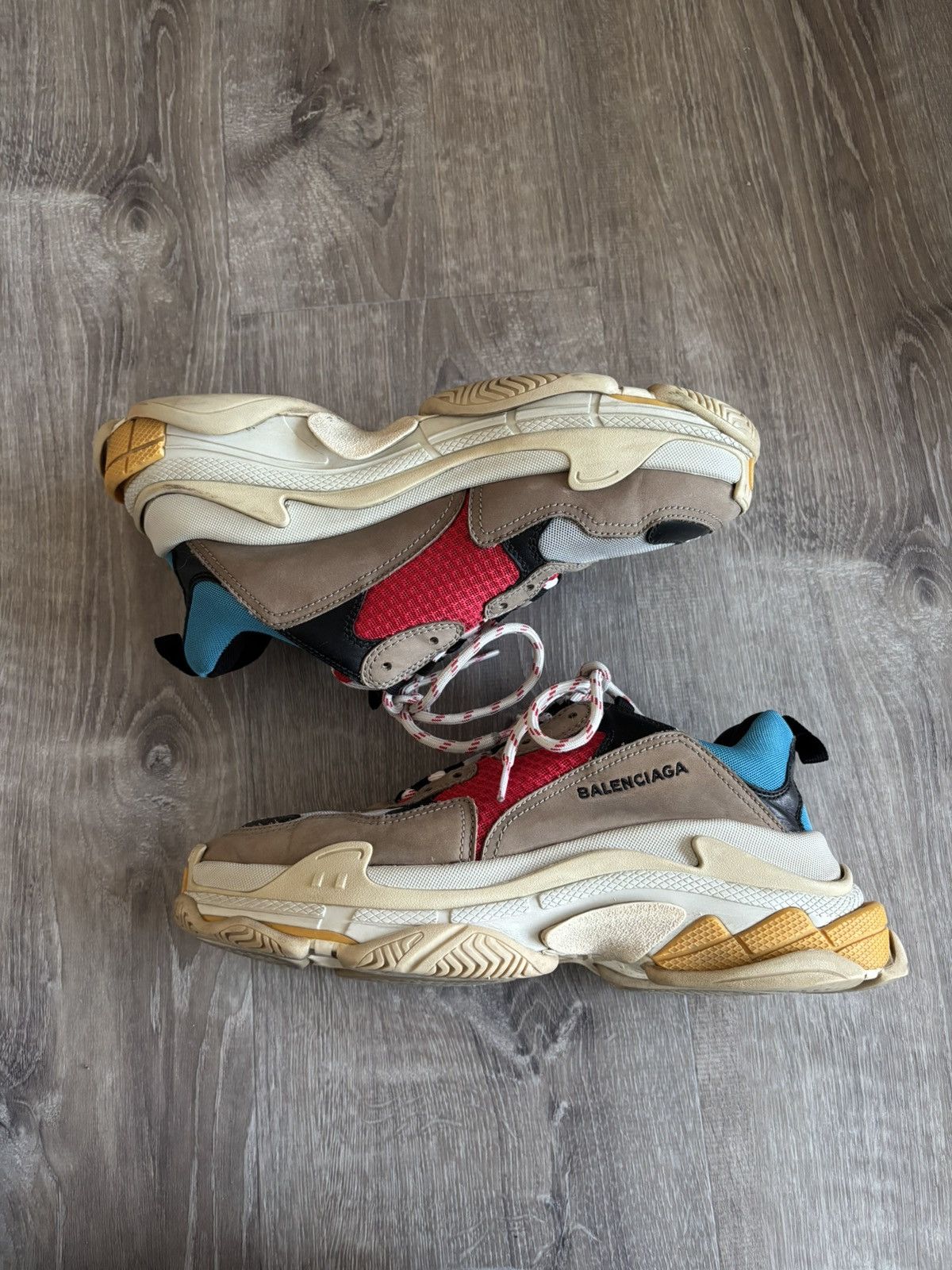 Balenciaga Balenciaga Triple S 'Blue Red' Size US 9 / EU 42 - 3 Thumbnail
