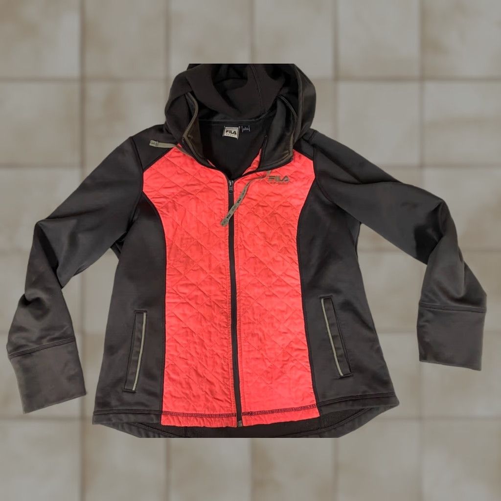Fila FILA Jacket Womens L gray Full Zip Hoodie Outdoors Classic Shirt Womens Clothing Jacket Size L / US 10 / IT 46 - 1 Thumbnail