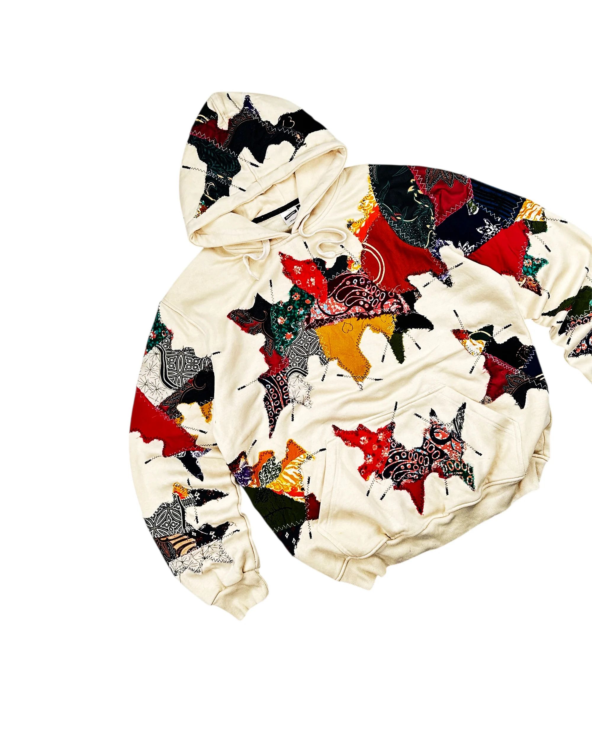 Japanese Brand Re-worked 1 of 1 Batik Legacy Patchworks Hoodie Size L / XL Size US XL / EU 56 / 4 - 7 Thumbnail