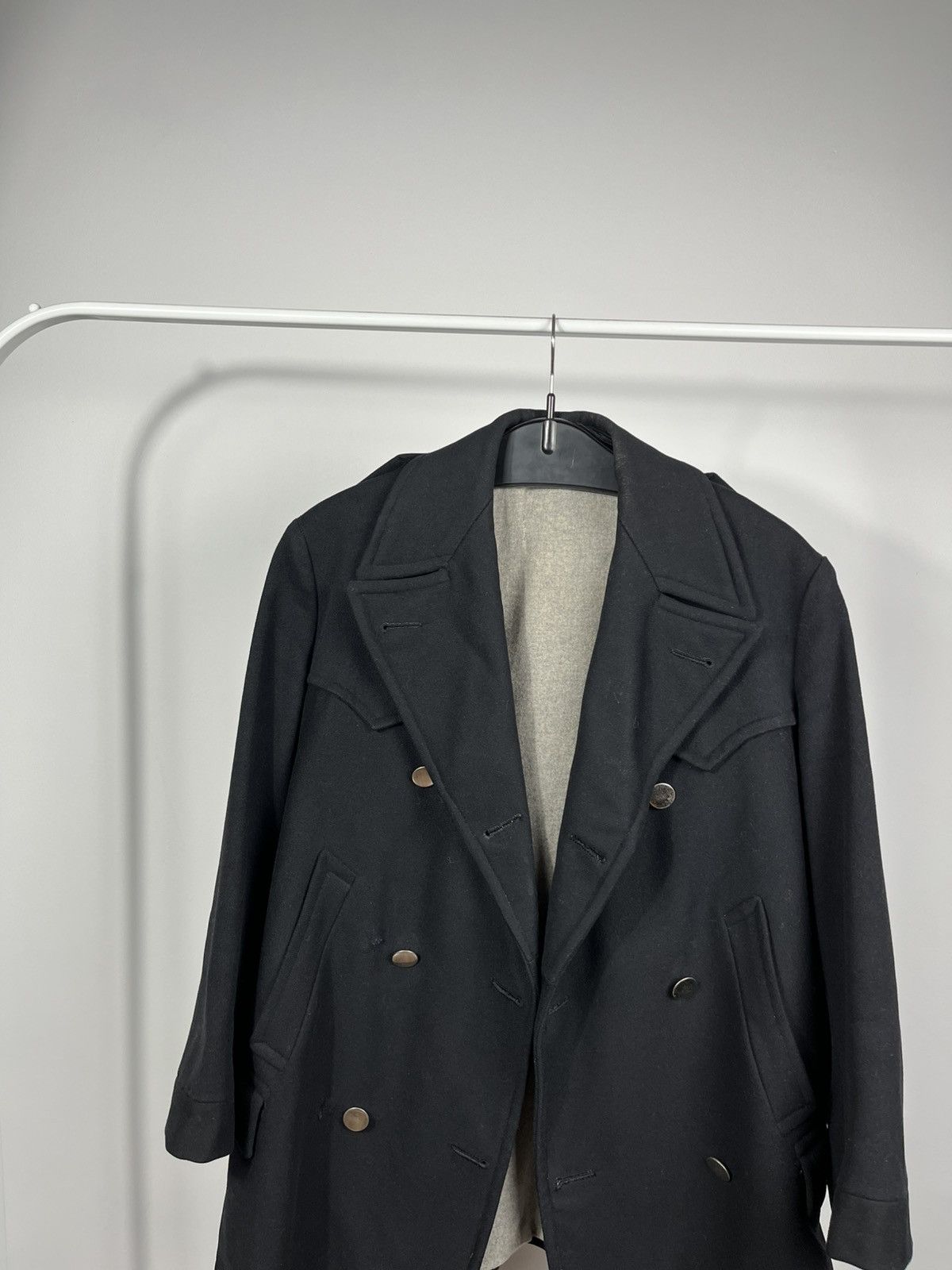 Other Vintage Heavy Wool Jacket Double Breasted Black Size US S / EU 44-46 / 1 - 2 Thumbnail