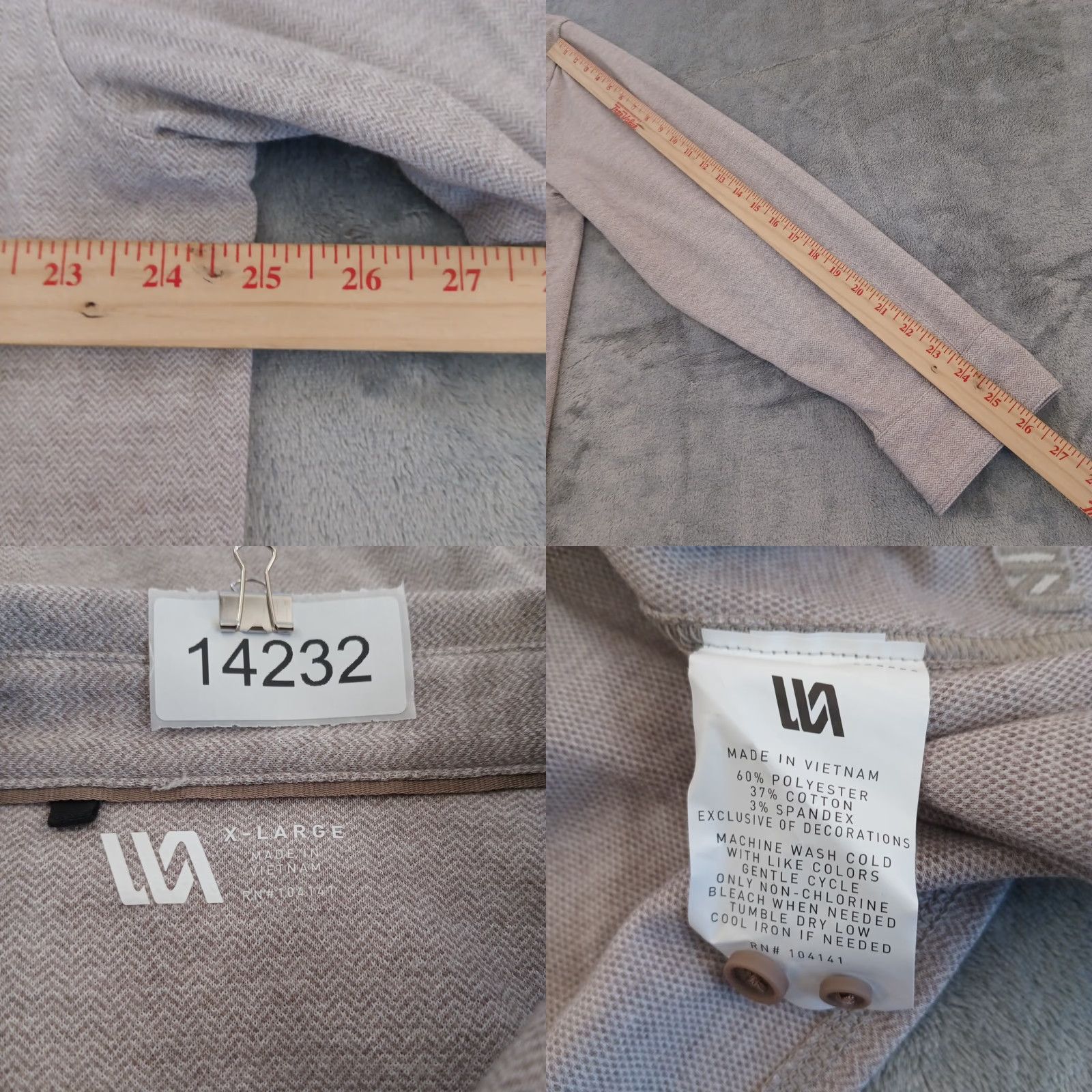 Vintage **WA Mens Shirt Collared Button-Up Long Sleeve Beige XL Knit Pockets** User: **WA Mens Collared Button-Up Long Sleeve Shirt Beige XL Knit Pockets** Size US XL / EU 56 / 4 - 8 Thumbnail