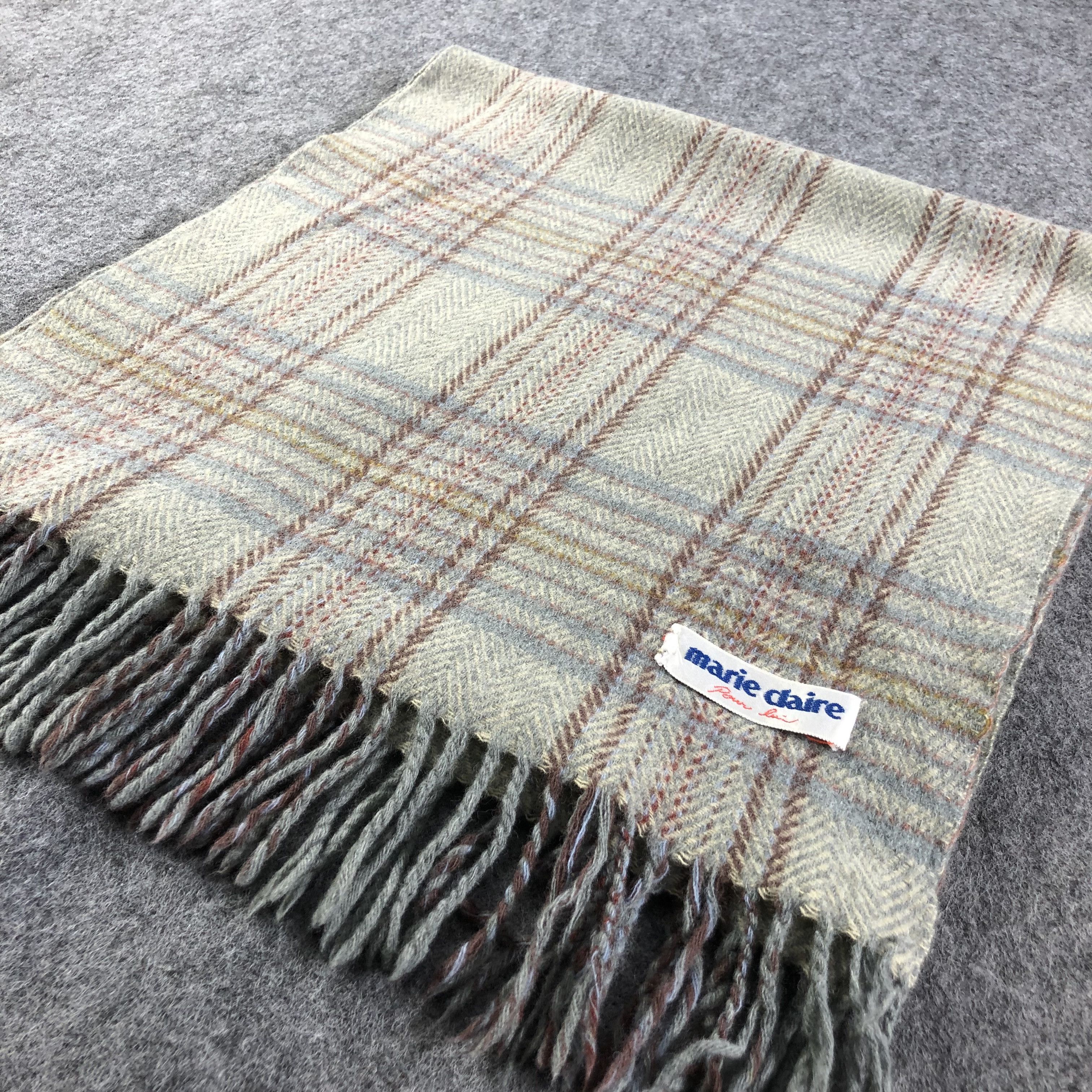 Japanese Brand Marie Claire Wool Scarf Muffler V1617 Size ONE SIZE - 2 Thumbnail