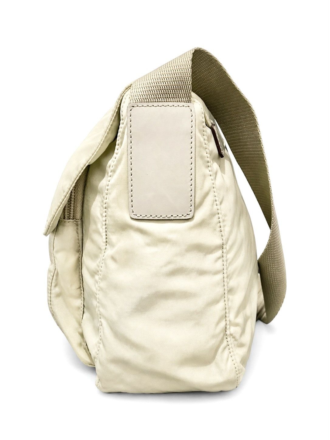Prada Prada Nylon Messenger Bag Beige Size ONE SIZE - 3 Thumbnail