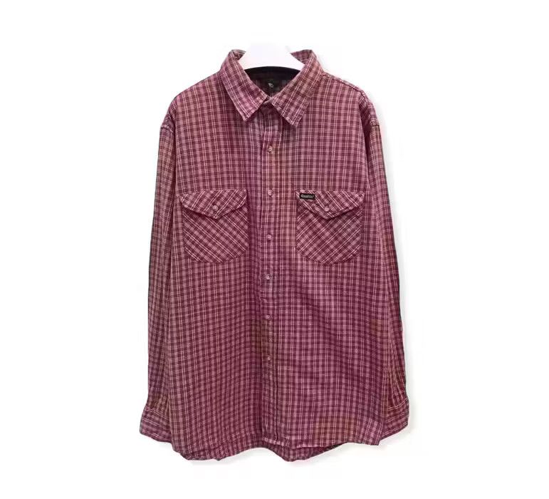 image of Vintage Oshkosh Button Up Flannel Shirt, Men's (Size Medium)