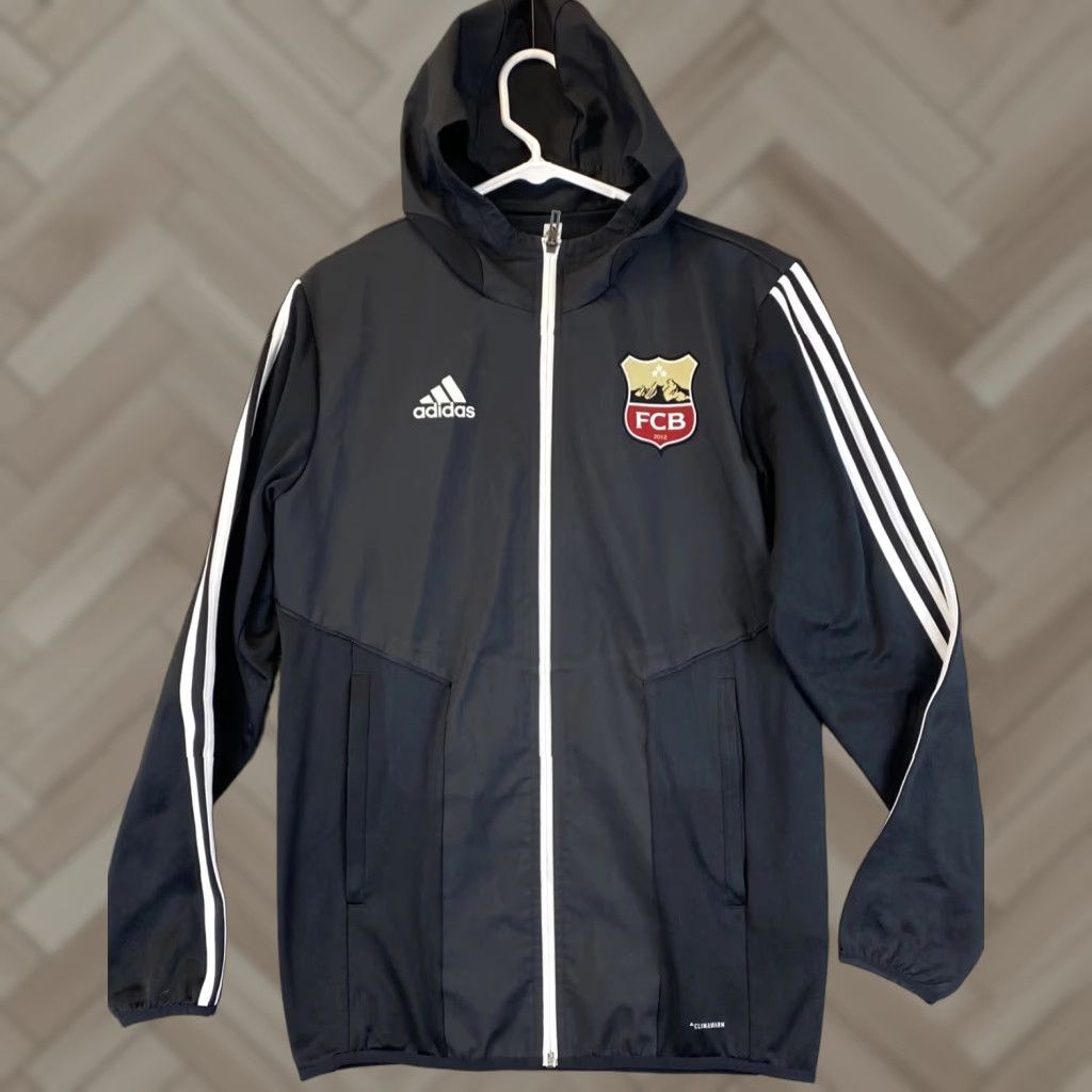 Adidas Adidas Mens Sport Lined Jacket Light Insulated Black Size S FCB / 68-24 Size US S / EU 44-46 / 1 - 1 Thumbnail