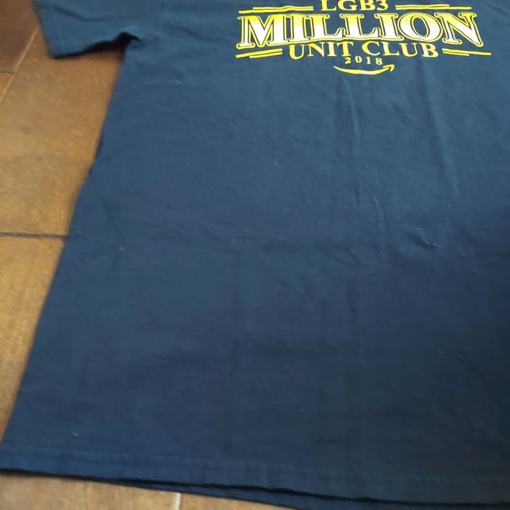 Gildan Gildan Ultra Cotton Men's LGB3 Million Unit Club 2018 Short Sleeve T-Shirt Sz M Black Logo Crew Neck Regular Fit Solid Cotton T-Shirt Mens B429 Size US M / EU 48-50 / 2 - 3 Thumbnail