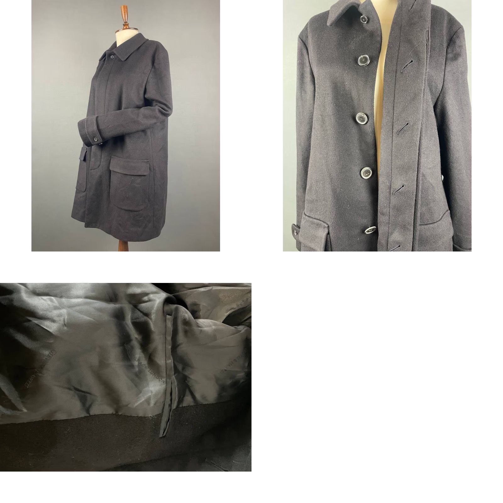 Gieves & Hawkes Gieves & Hawkes Overcoat Black Button Long Sleeve Warm Winter Coat Mens L Regular Wool Classic Size US L / EU 52-54 / 3 - 9 Thumbnail