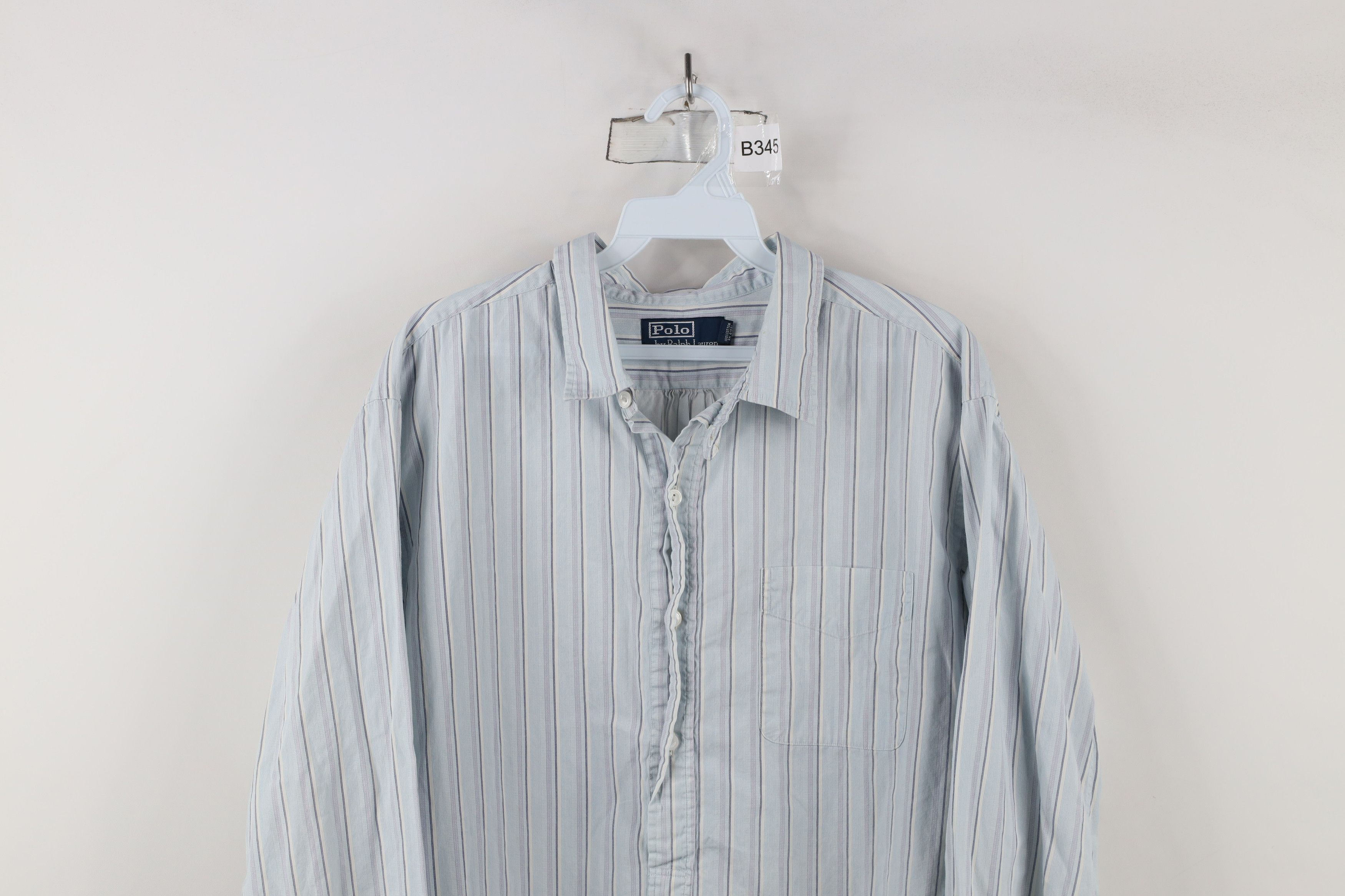 Ralph Lauren × Vintage Vintage 90s Ralph Lauren Collar Button Down Polo Shirt Size US L / EU 52-54 / 3 - 2 Thumbnail