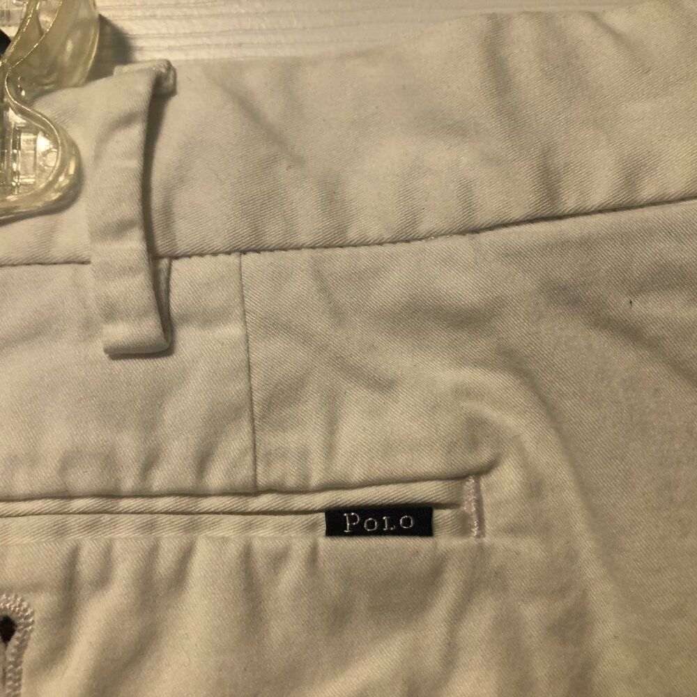 Polo Ralph Lauren polo Ralph Lauren men's white cotton casual shorts size: 40 Size US 40 / EU 56 - 3 Thumbnail