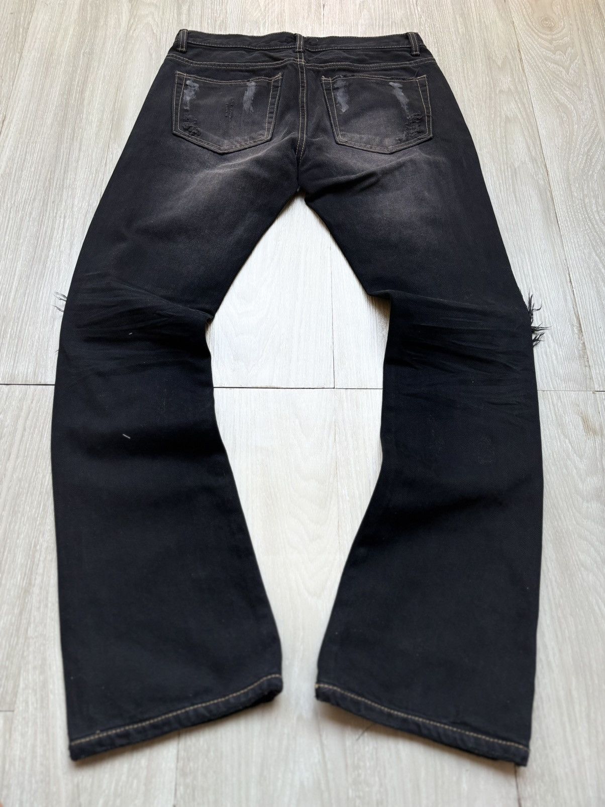 Japanese Brand Distressed flare jeans Size US 28 / EU 44 - 8 Thumbnail