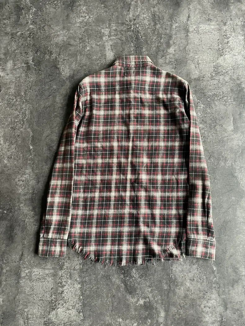 Saint Laurent Paris Saint Laurent Paris Fringe Destroyed Black and Red Plaid S Size US S / EU 44-46 / 1 - 2 Thumbnail