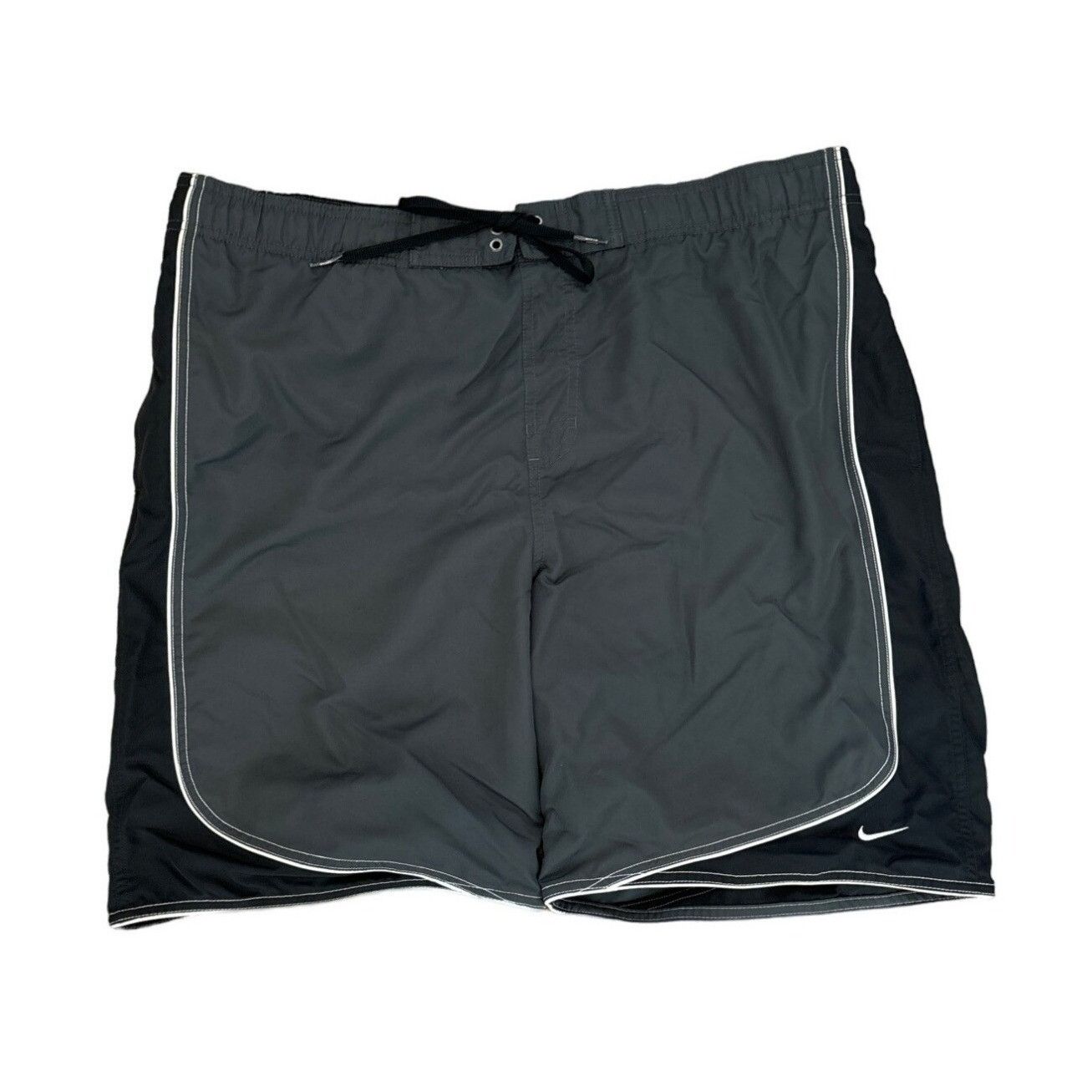 Nike VINTAGE NIKE MEN'S BLACK AND GRAY SWIM TRUNKS SZ 38 Size US 38 / EU 54 - 1 Thumbnail