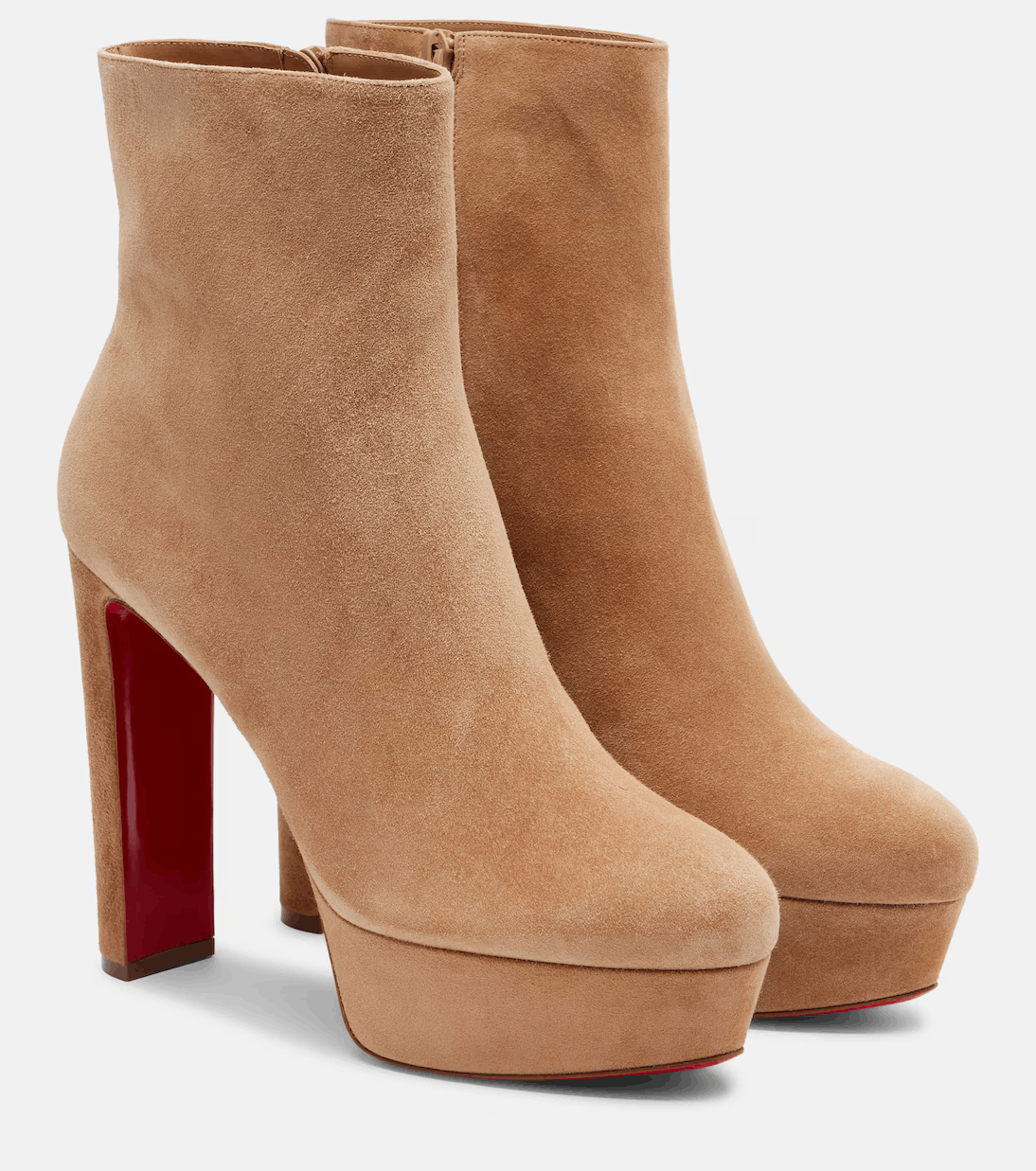 Christian Louboutin Loo Booty 130 Lionne Suede Platform Heel Ankle Boot 40 Size US 10 / IT 40 - 5 Thumbnail