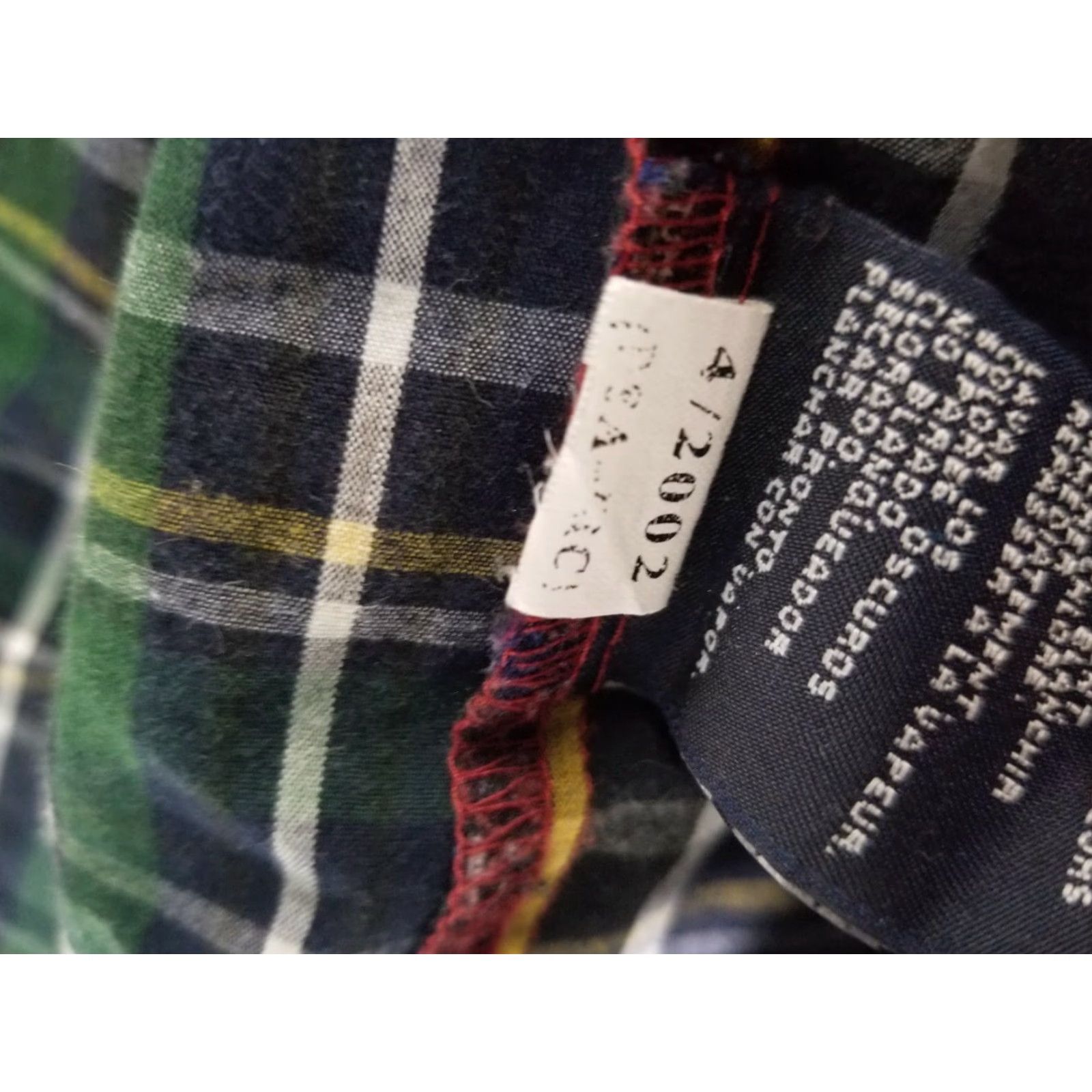 Tommy Hilfiger TOMMY HILFIGER Jeans SHIRT Mens L Long Sleeve Green Plaid Cut and Sew Vintage Size US L / EU 52-54 / 3 - 5 Thumbnail