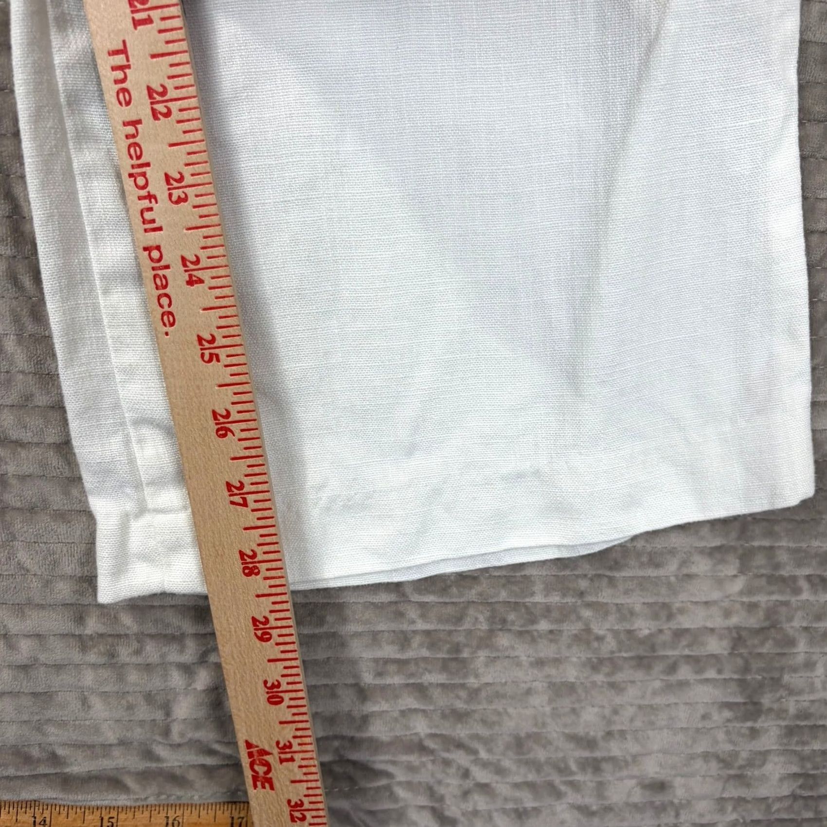 Anthropologie Elevenses The Brighton White Linen Wide-Leg Sailor Pants Womens 10 Size 24" / US 00 / IT 34 - 4 Thumbnail