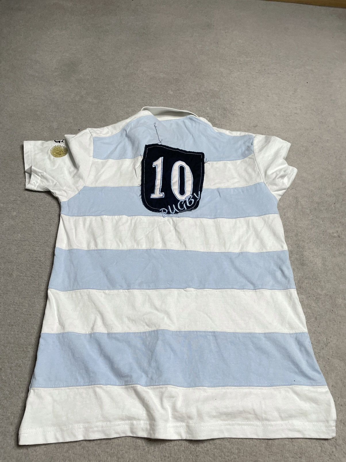 Vintage Vintage Baby Blue White Striped T-Shirt Tee Polo Argentina Size US S / EU 44-46 / 1 - 5 Thumbnail