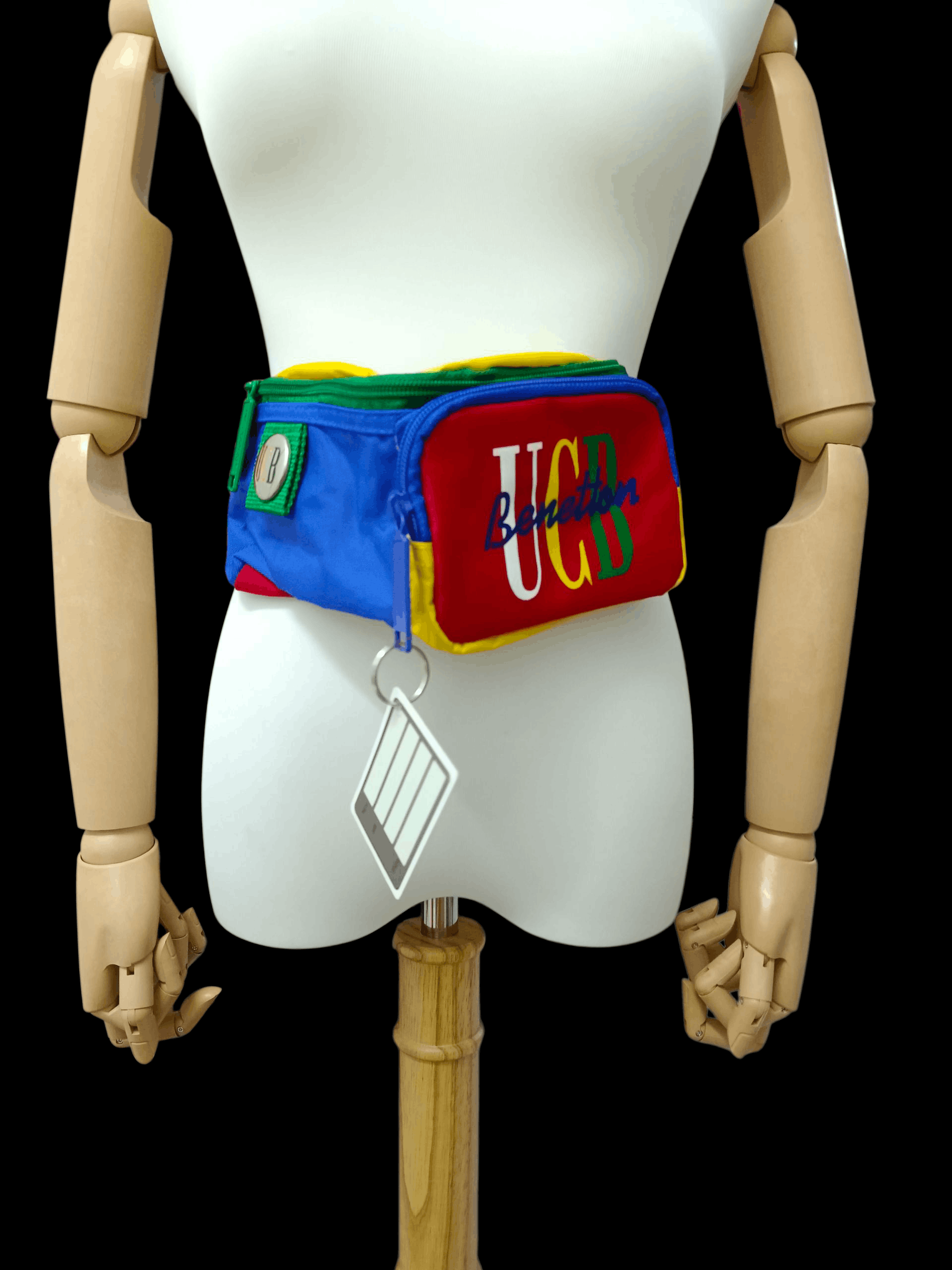 United Colors Of Benetton RARE 90s UCB MULTICOLOUR POUCH Size ONE SIZE - 1 Thumbnail