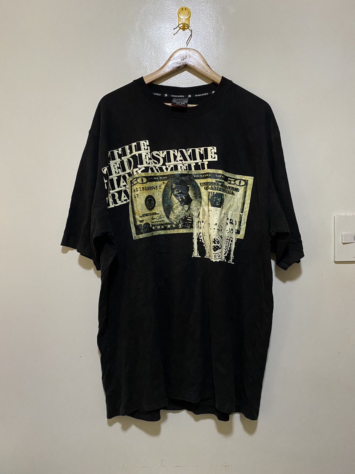 Rap Tees Makaveli Tupac $50 Dollar Bill Graphic Tee Size US XXL / EU 58 / 5 - 1 Thumbnail