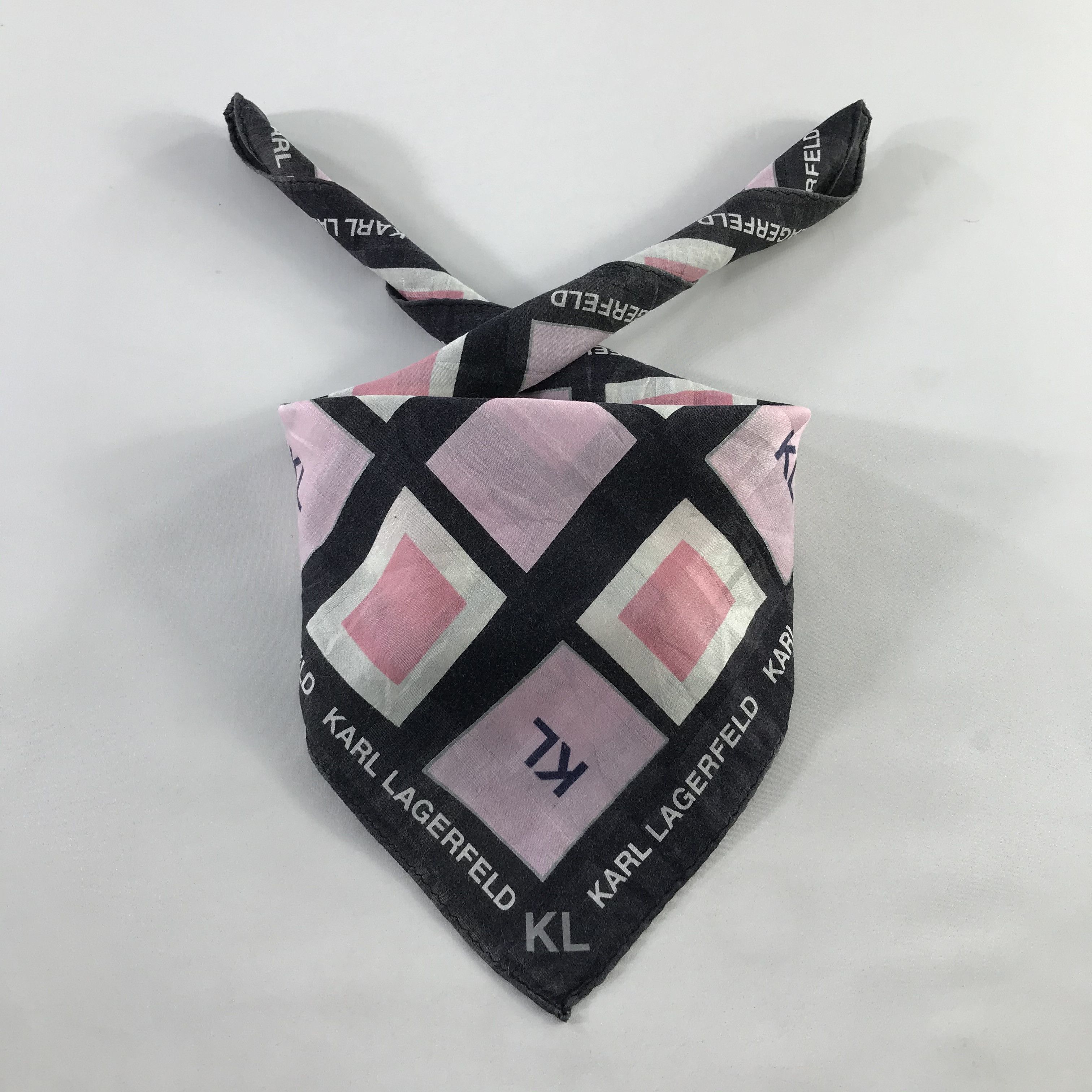 Karl Lagerfeld × Vintage Karl Lagerfeld Bandana / Handkerchief / Neckerchief - S1171 Size ONE SIZE - 3 Thumbnail