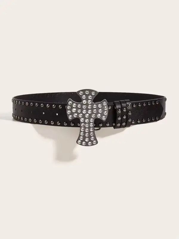 Cowboy Equipment Megumi x Nana Gothic Punk Leather PU Leather Belt Size ONE SIZE - 7 Thumbnail