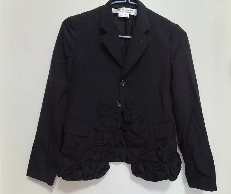 Comme des Garcons CDG 21SS Rose Hem Blazer Limited Edition- DMC Size US XS / EU 42 / 0 - 1 Thumbnail