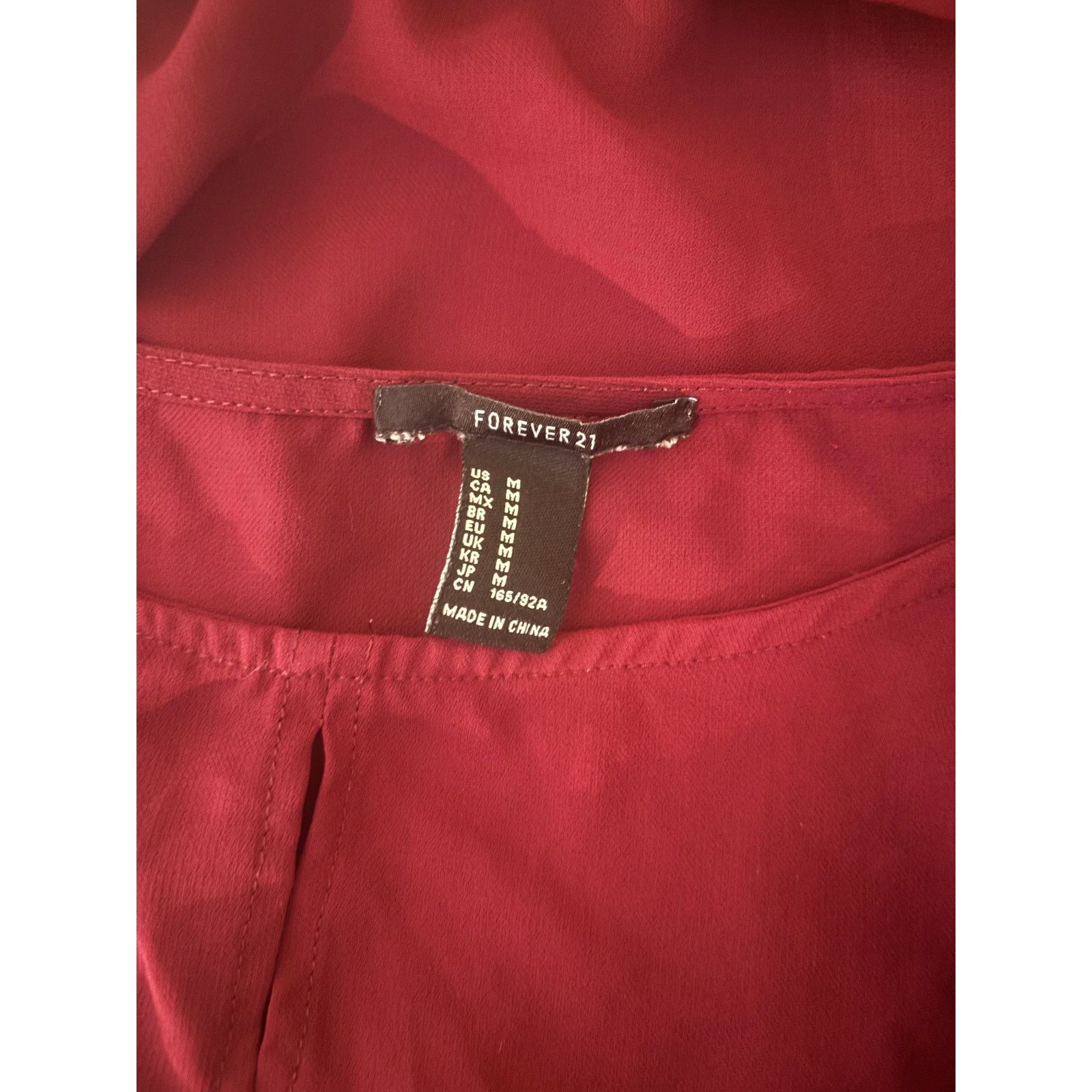 The Unbranded Brand Forever 21 Size M - Burgundy Blouse Size M / US 6-8 / IT 42-44 - 5 Thumbnail