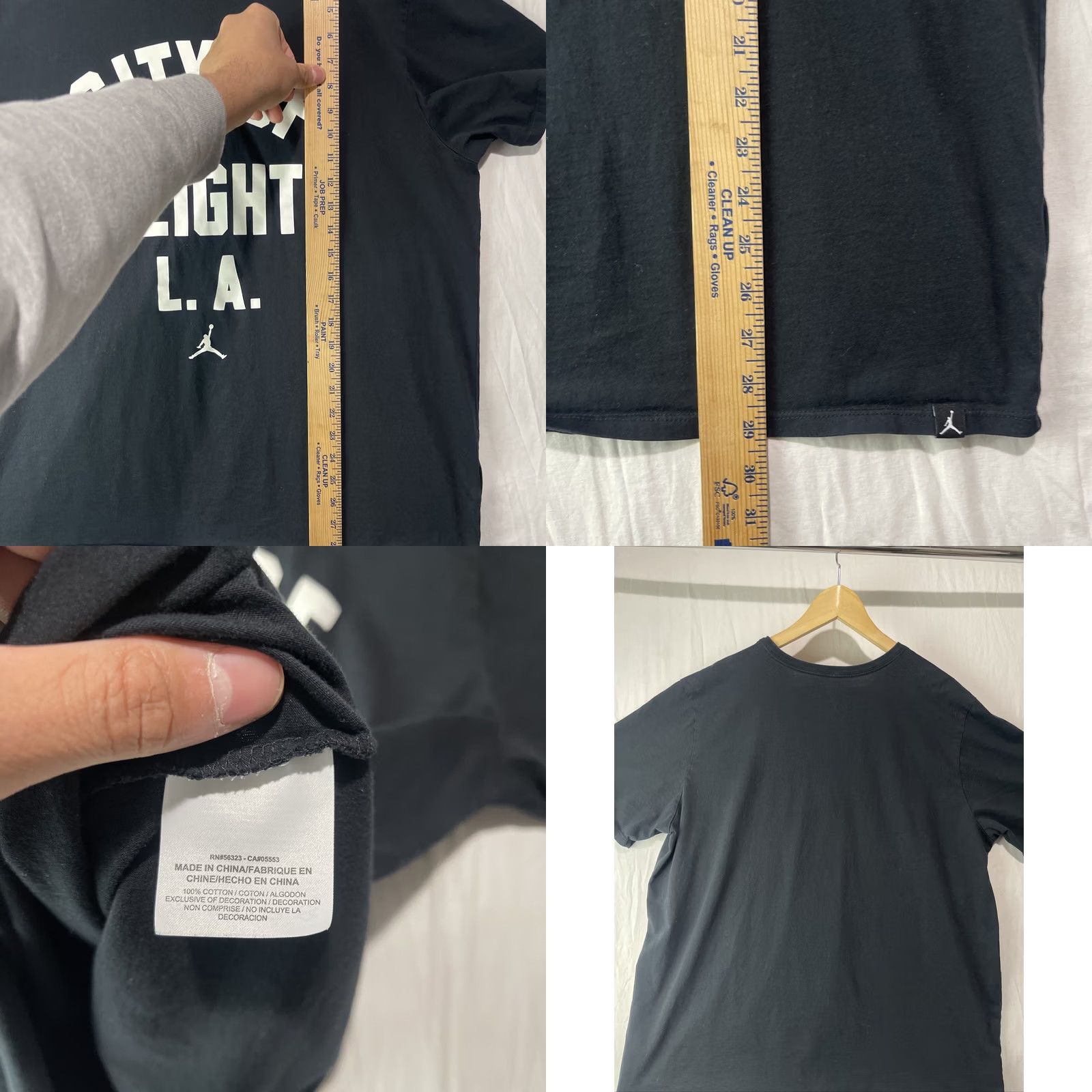 Jordan Brand Air Jordan Shirt Mens 2XL Black Short Sleeve City Of Flight LA Tee Jump Man Tee Jump Man City Of Flight Shirt Mens 2XL Black Short Sleeve Size US XXL / EU 58 / 5 - 8 Thumbnail