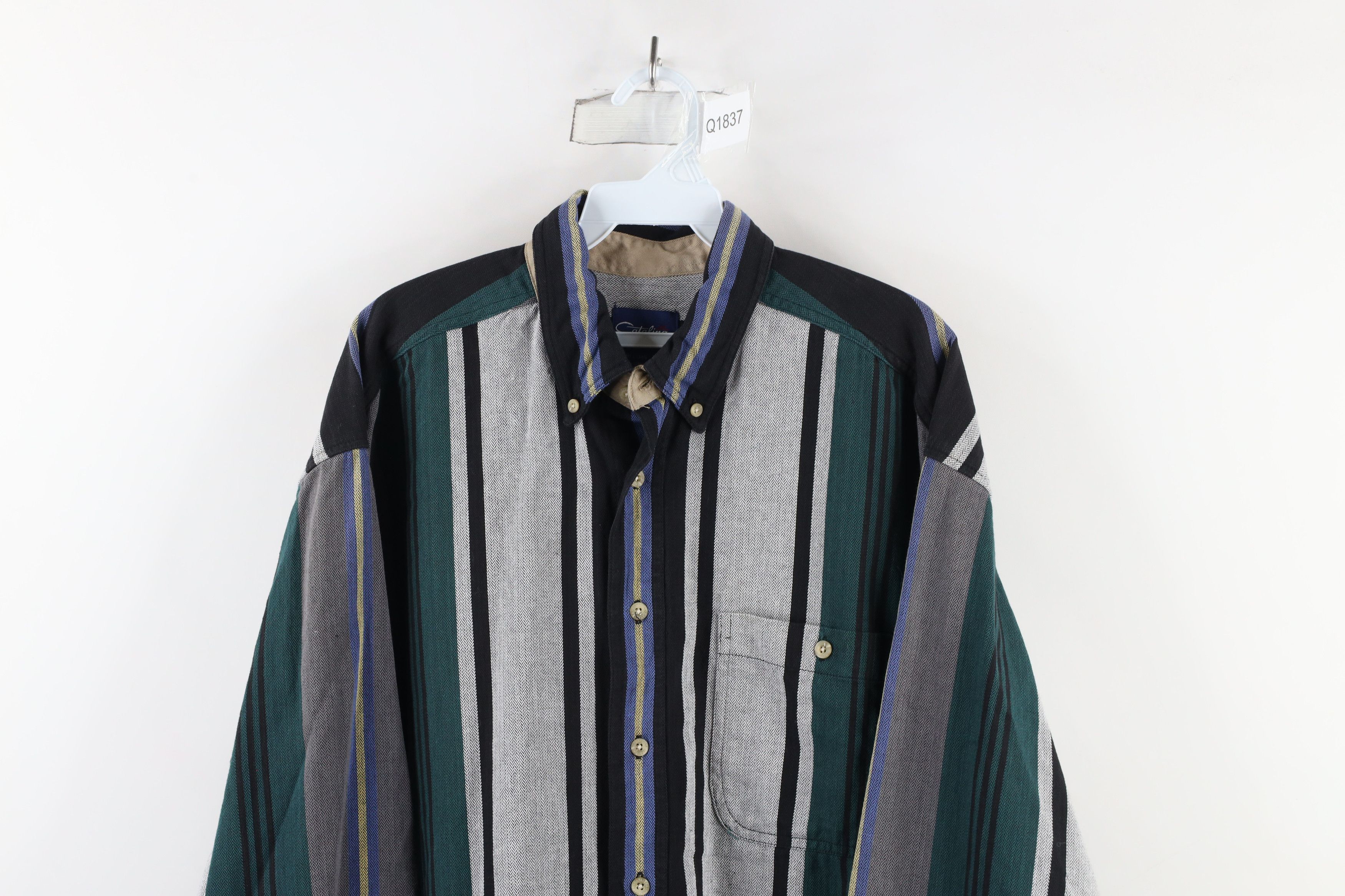 Vintage Vintage 90s Streetwear Heavyweight Flannel Button Down Shirt Size US L / EU 52-54 / 3 - 2 Thumbnail