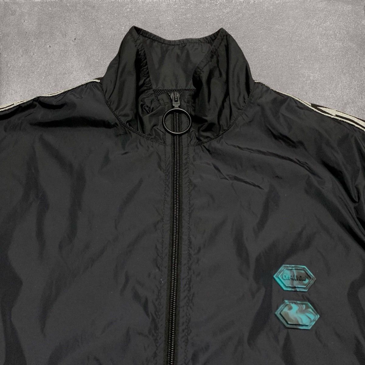 Off-White Off White Medium Track Jacket Black Track Top Virgil Abloh Size US M / EU 48-50 / 2 - 3 Thumbnail