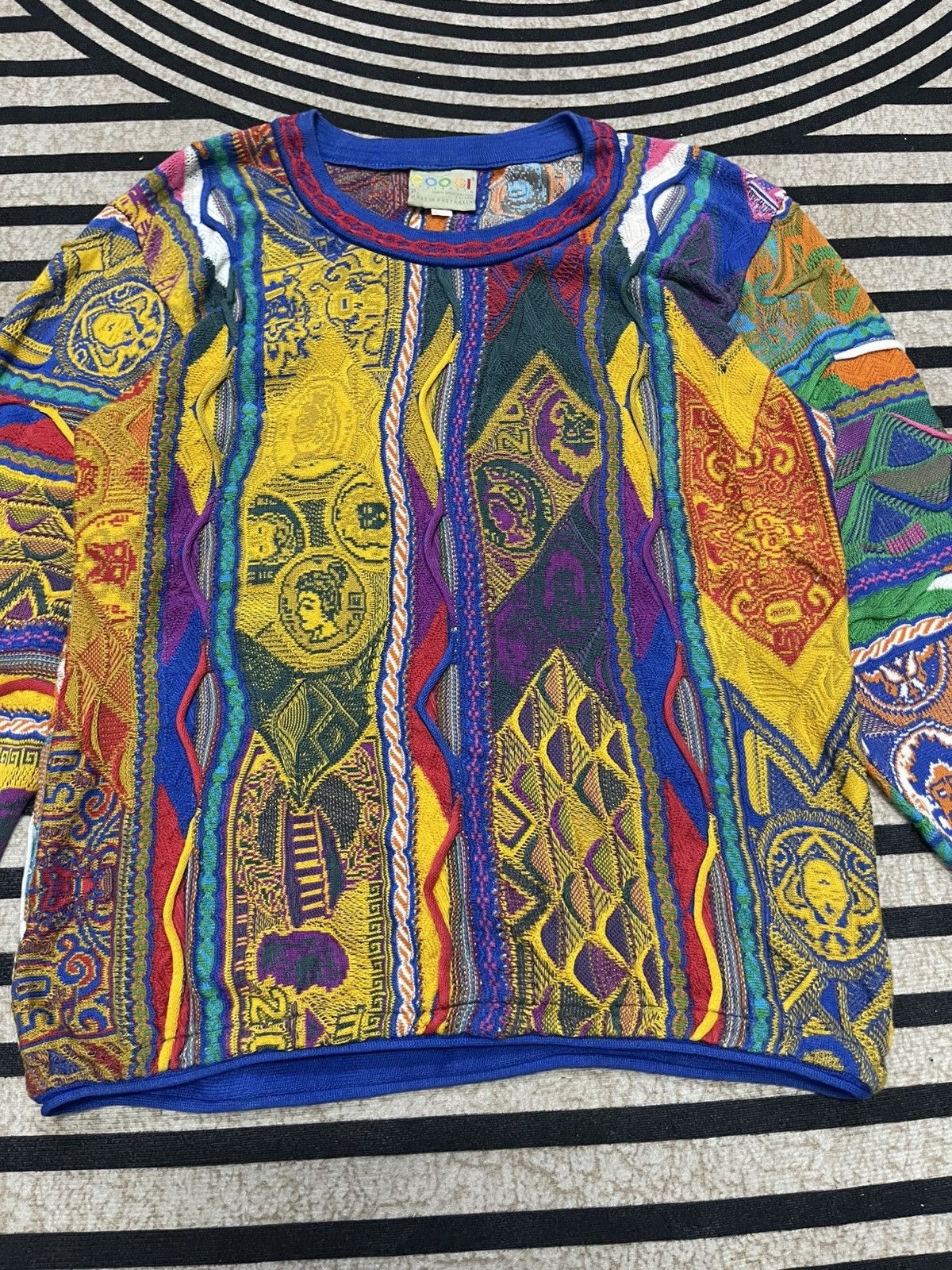Coogi ❌RARE❌ VINTAGE COOGI KNITWEAR MULTICOLOUR 3D BIGGIE Size US S / EU 44-46 / 1 - 4 Thumbnail