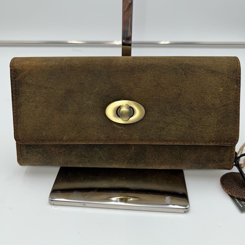 Other Myra Bag Leather Wallet RFID Safe with Distressed Look and Kisslock Size ONE SIZE - 2 Thumbnail