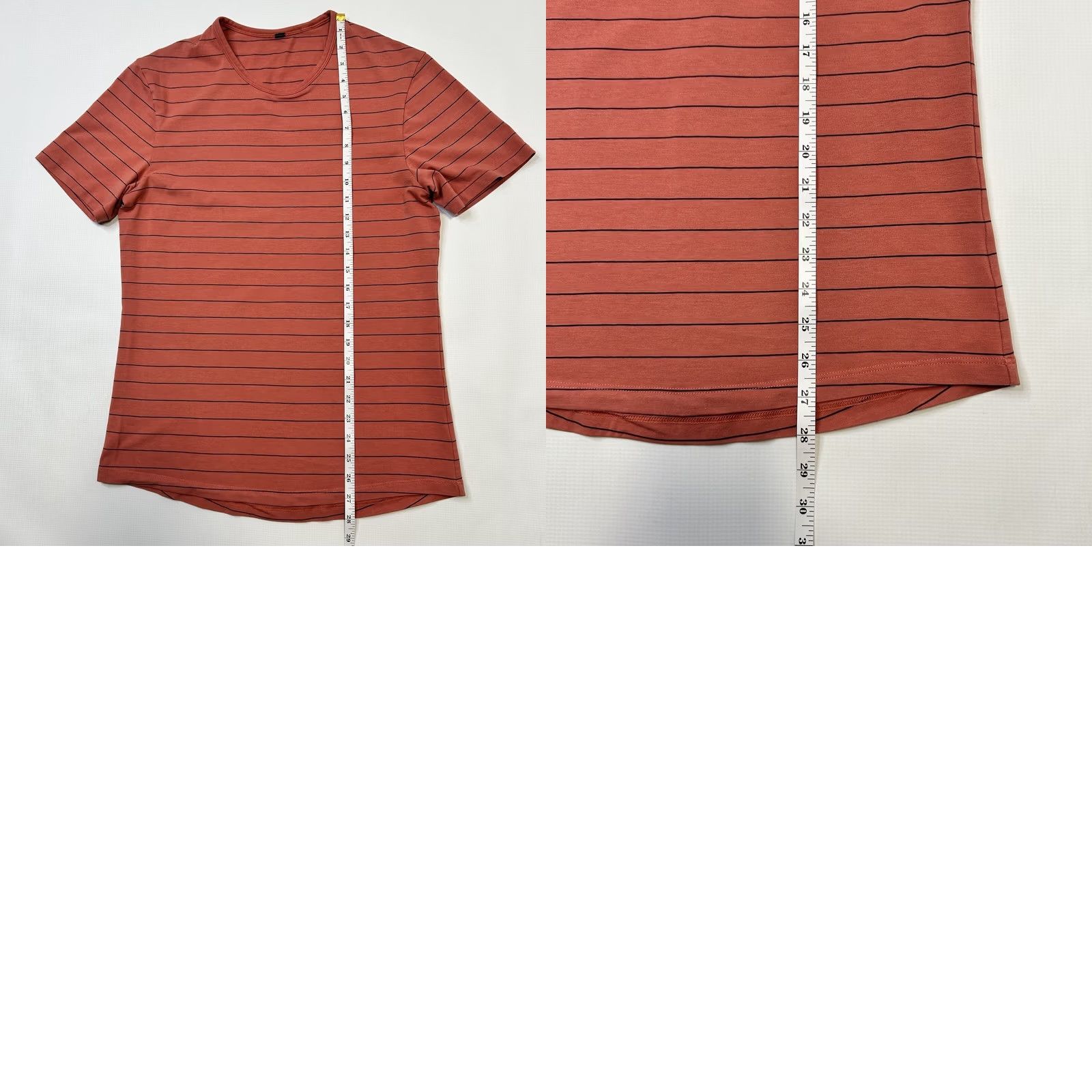 Lululemon Lululemon Shirt Mens M Orange Year Basic Tee Sharp Stripe Copper Clay Size US M / EU 48-50 / 2 - 8 Thumbnail