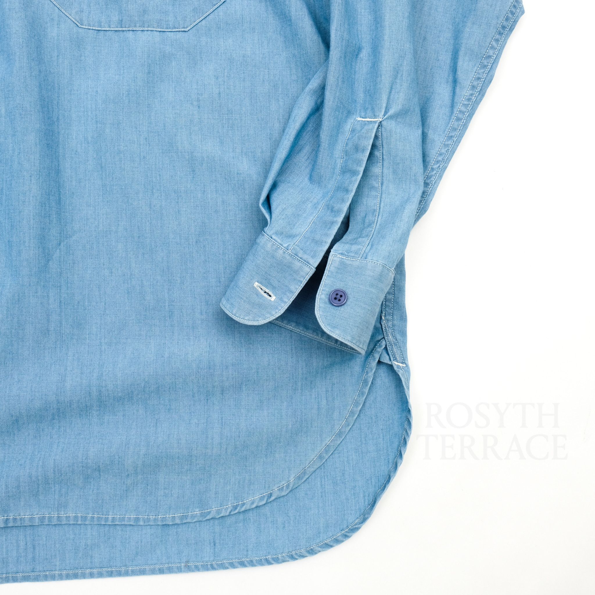 Nanamica 【nanamica / BAND COLLAR CHAMBRAY SHIRT / SIZE L】 Size US L / EU 52-54 / 3 - 3 Thumbnail
