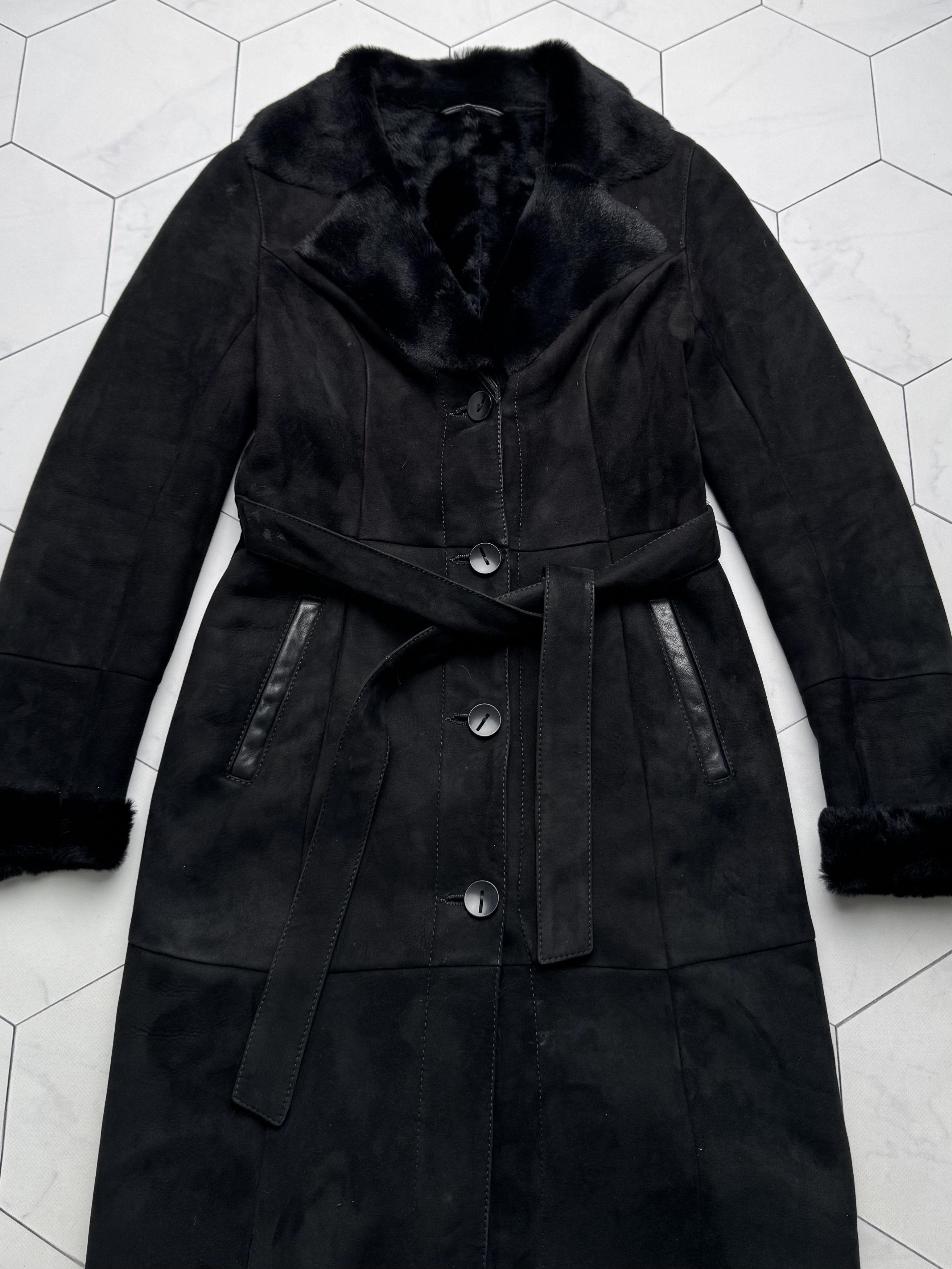 Vintage Vintage Real Sheepskin Coat With Belt(B409)E2D15 Size L / US 10 / IT 46 - 6 Thumbnail