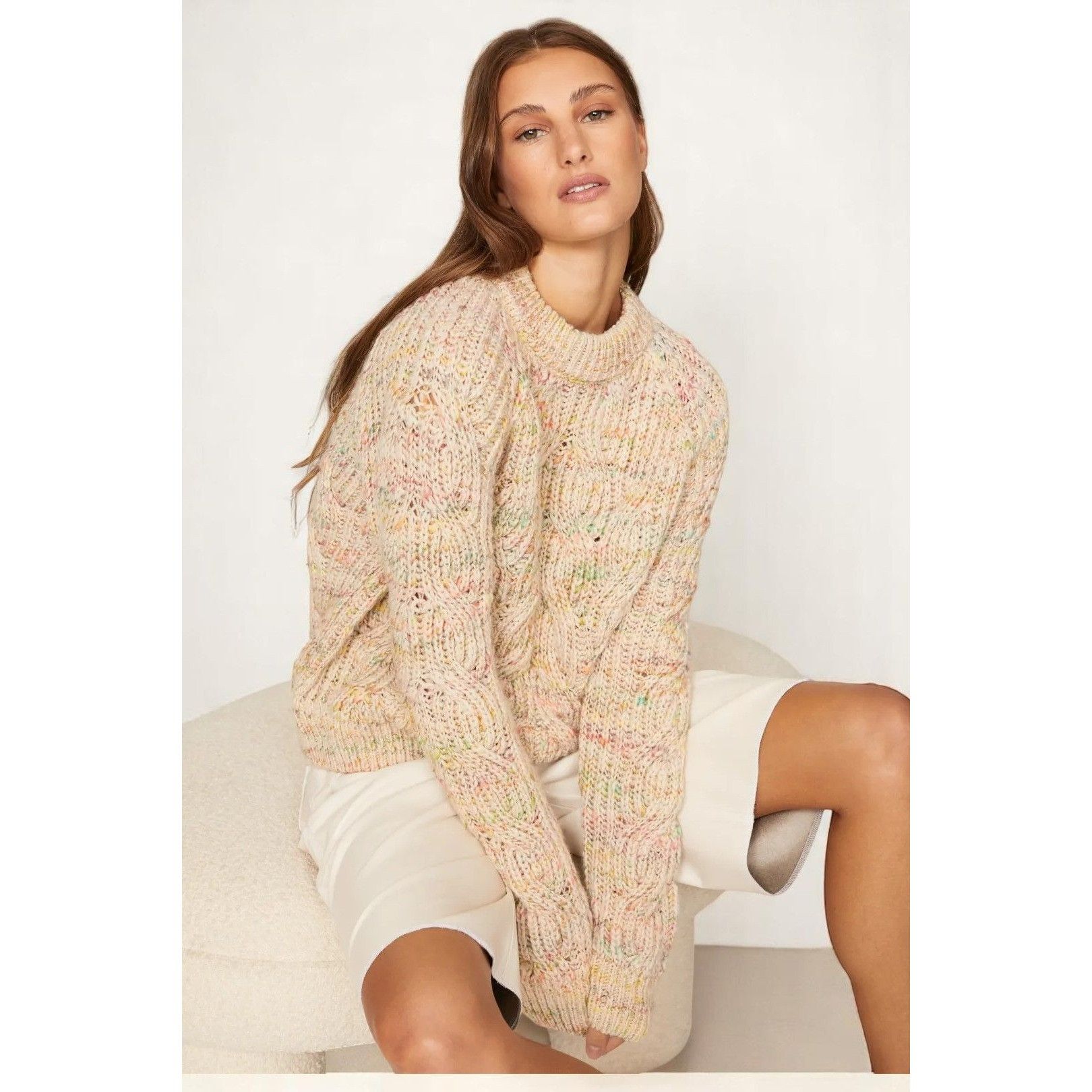 Scotch & Soda Scotch & Soda Multicolor Melange Cable Knit Sweater Small Size S / US 4 / IT 40 - 7 Thumbnail