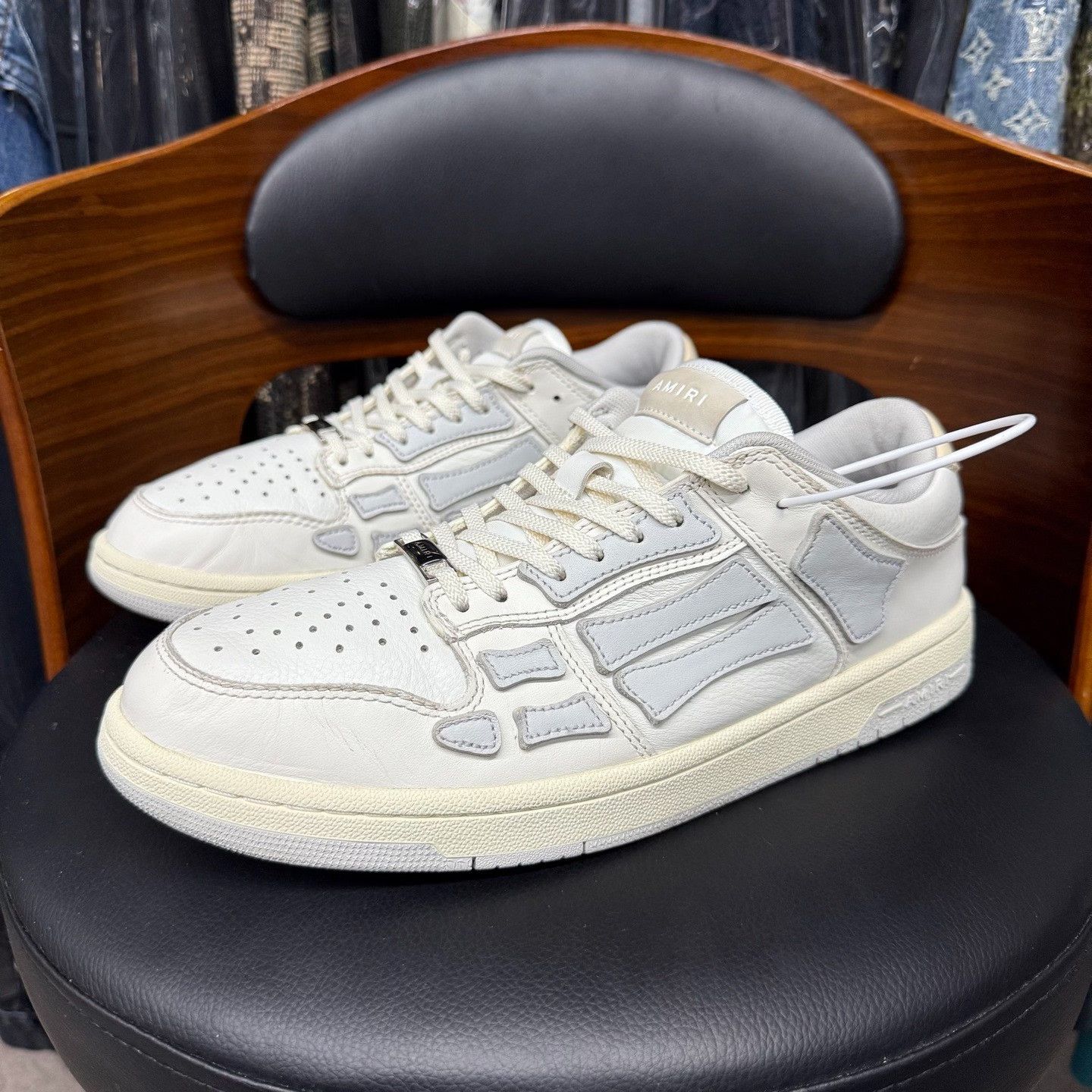 Amiri Amiri Distressed White Lowtop Sneakers 43 Men Size US 10 / EU 43 - 1 Thumbnail