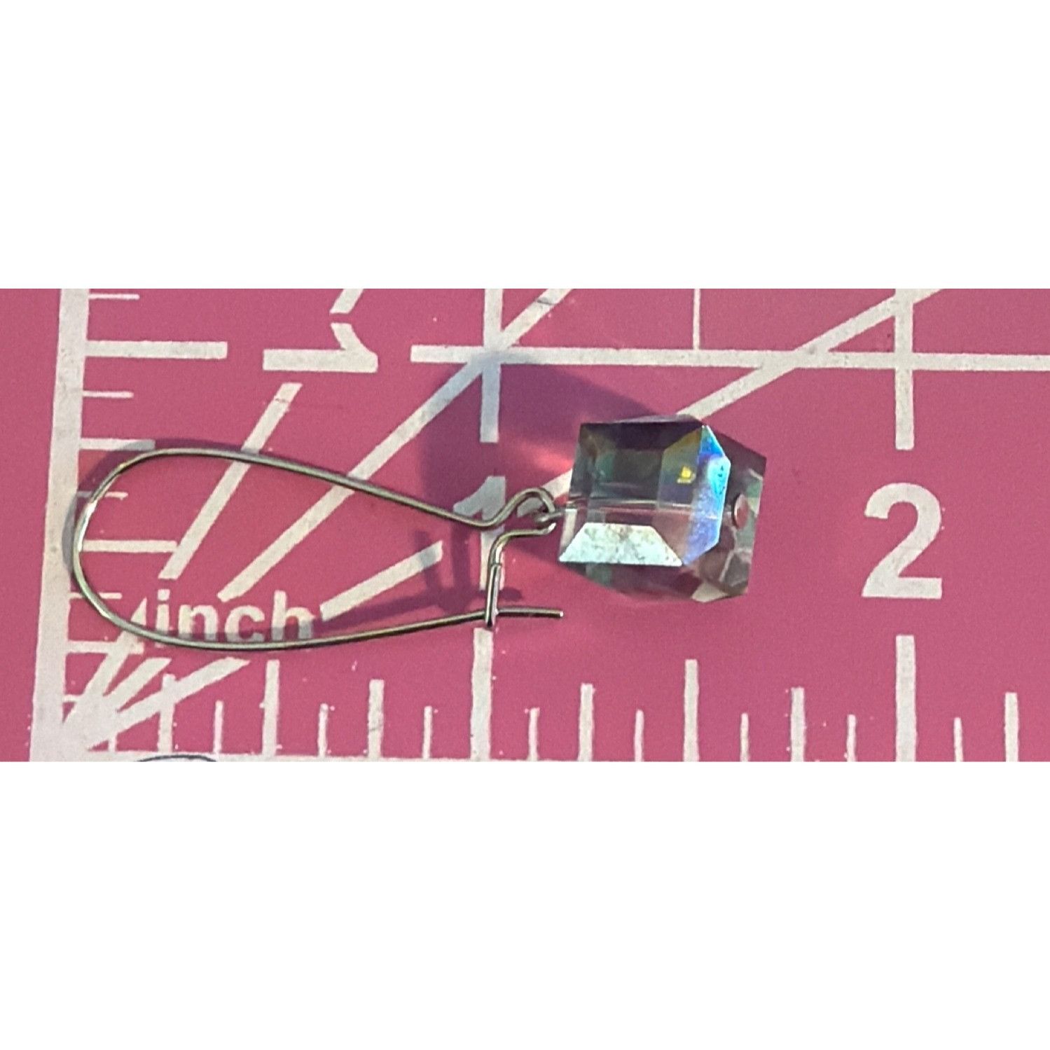 Swarovski Silver Tone Hook Earrings Swarovski Crystal Aurora Borealis Size ONE SIZE - 4 Thumbnail
