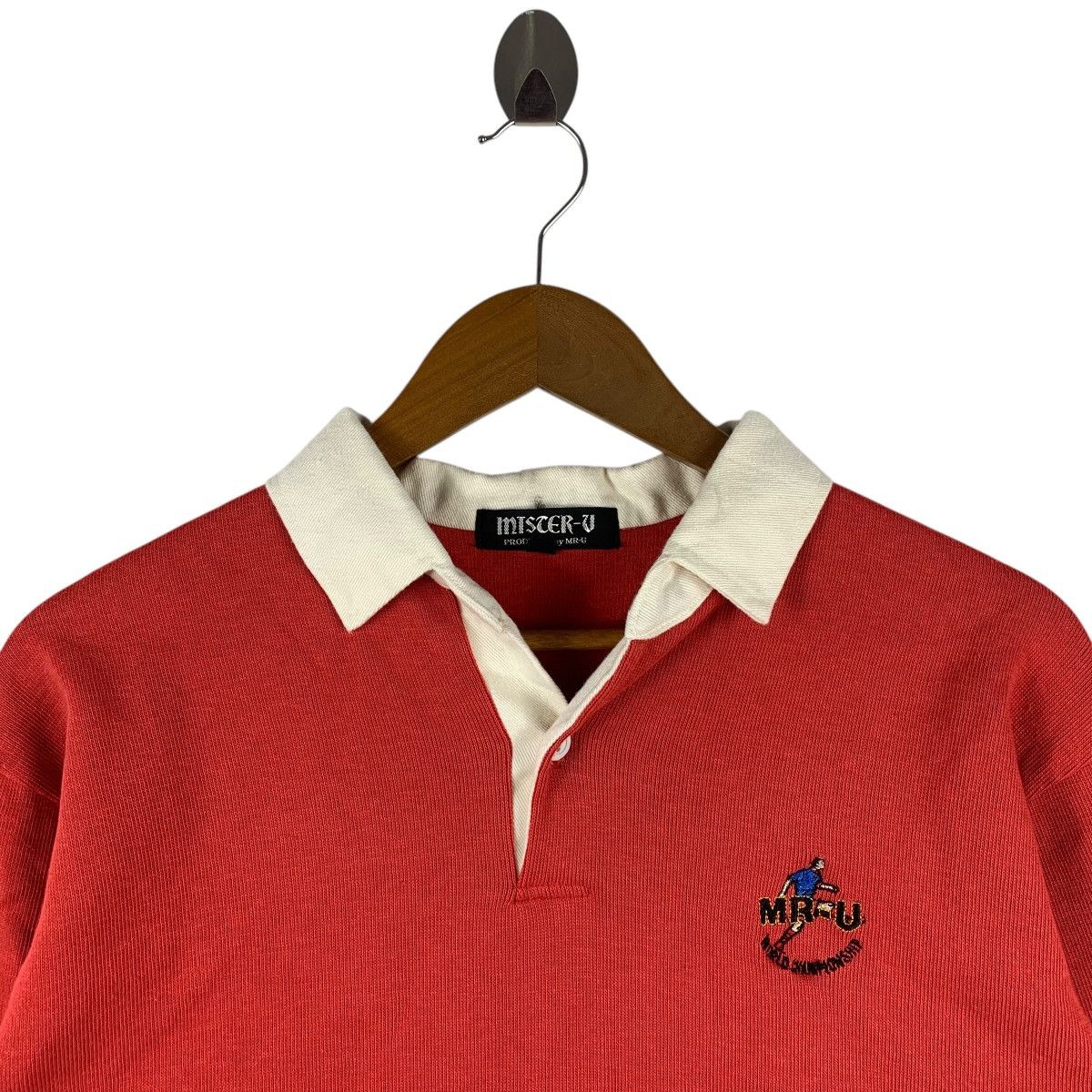 Other Vintage MISTER U rugby long sleeve polo tee Size US L / EU 52-54 / 3 - 2 Thumbnail