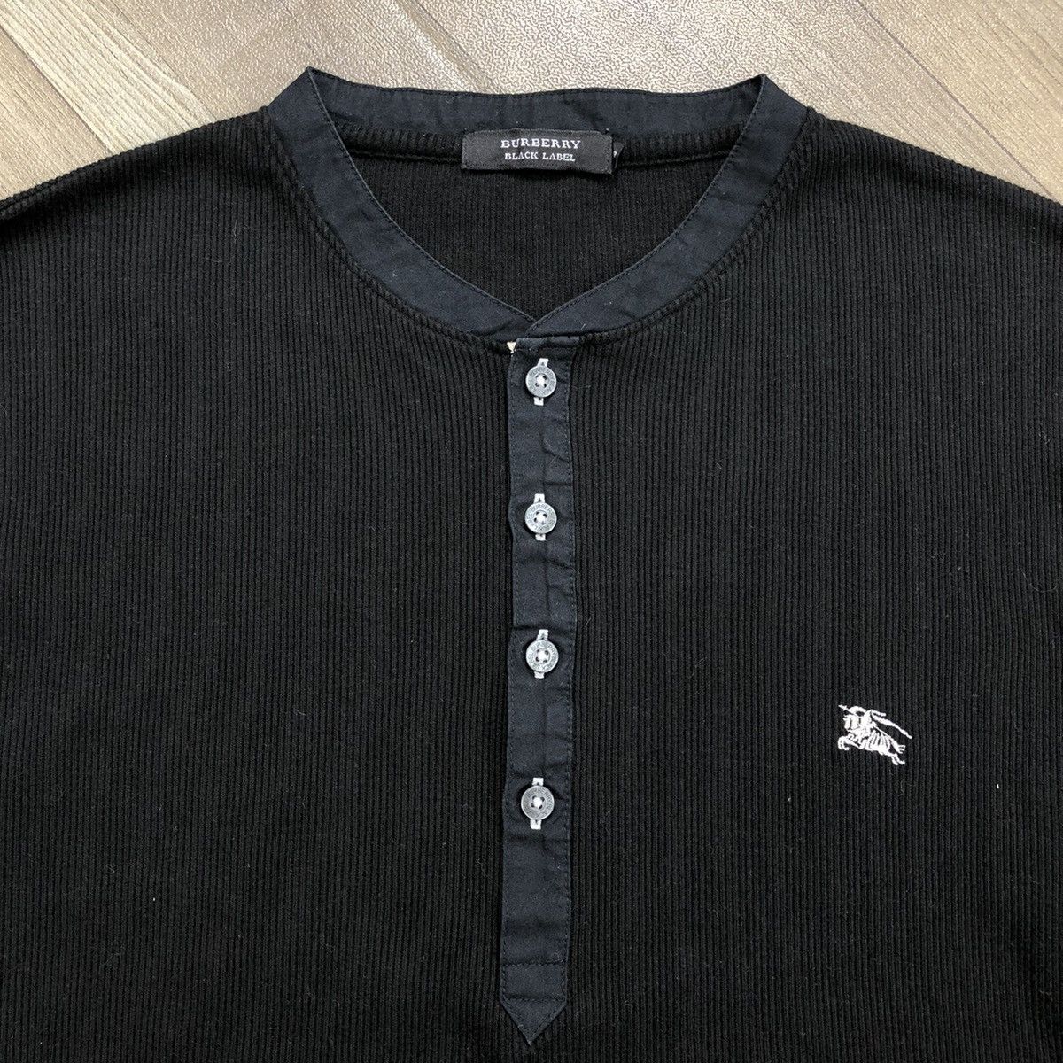 Burberry Burberry London Black Label Long Sleeve Half Button Tee Size US M / EU 48-50 / 2 - 3 Thumbnail