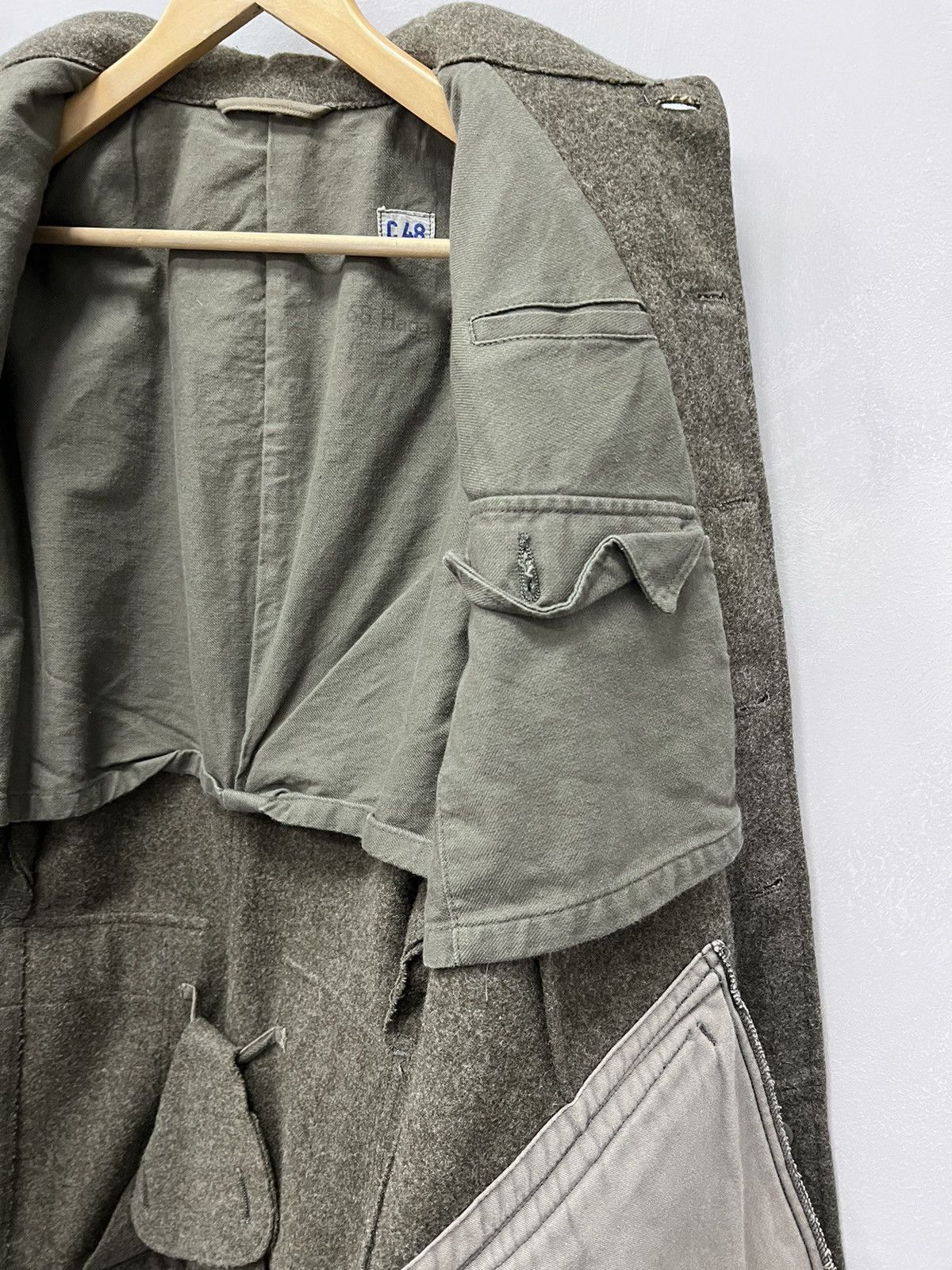 Japanese Brand × Vintage Vintage Wool Jacket Swedish Military 1955 Heavy Jacket Army Size US L / EU 52-54 / 3 - 15 Thumbnail