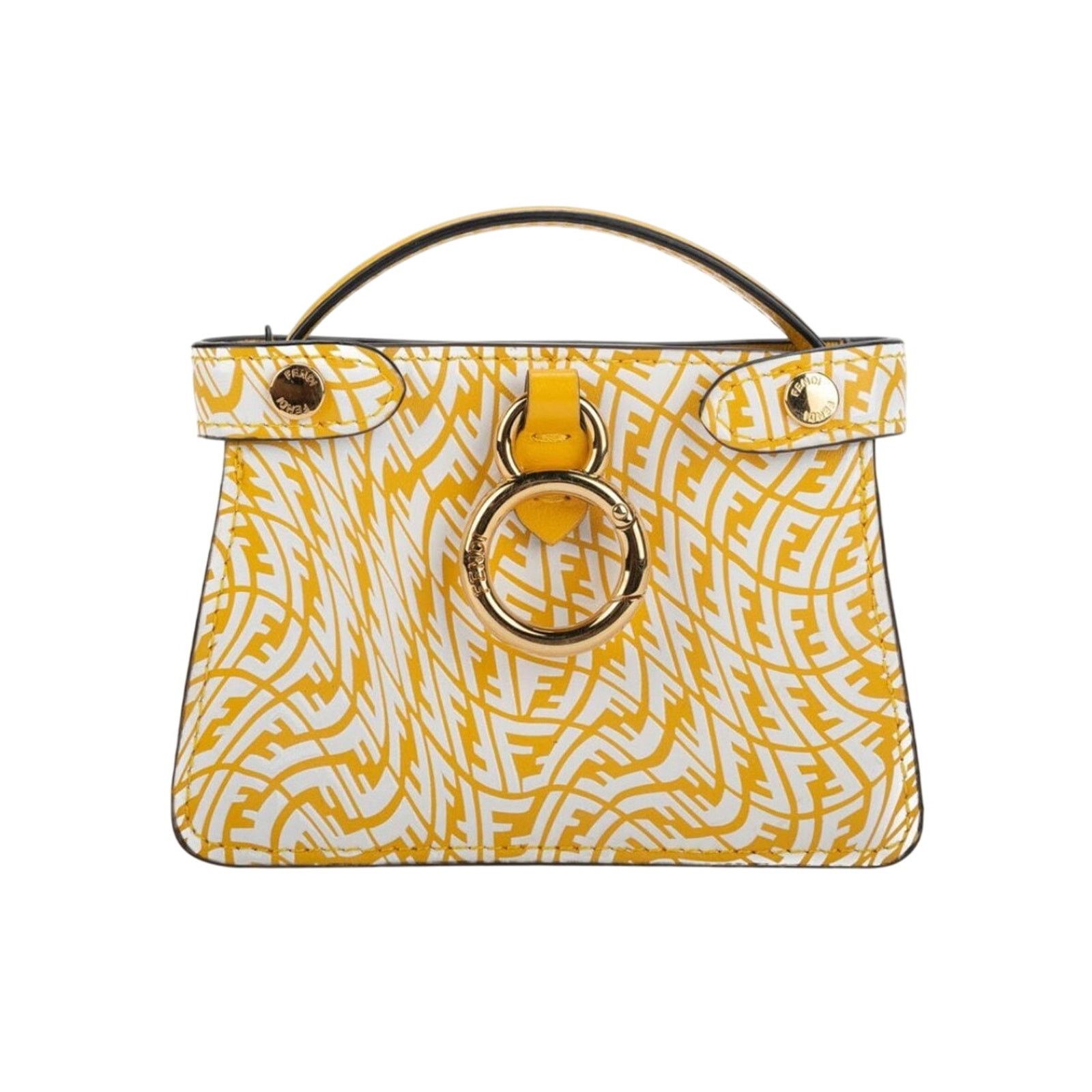Fendi X Sarah Coleman Nano Peekaboo Bag W/box, Dustbag, Coa in Yellow, Women's