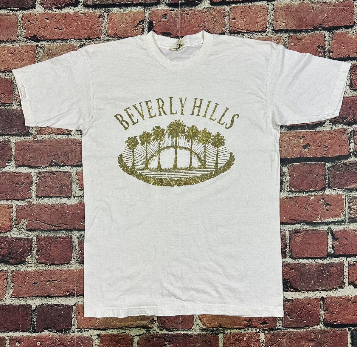 Other Vintage Beverly Hills Rodeo Drive T Shirt Glitter Palm Trees Size US L / EU 52-54 / 3 - 1 Thumbnail
