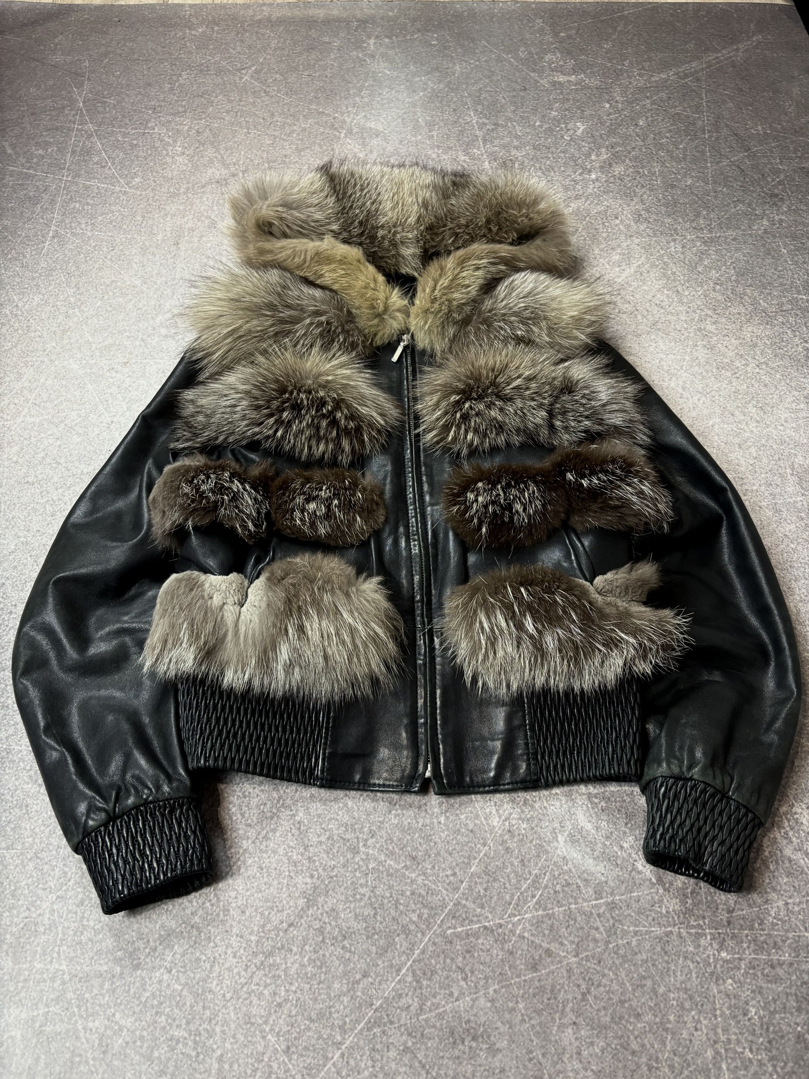 Tornado Mart JAPANESE RICK OWENS TYPE! RARE FUR/LEATHER BOMBER JACKET Size US S / EU 44-46 / 1 - 2 Thumbnail
