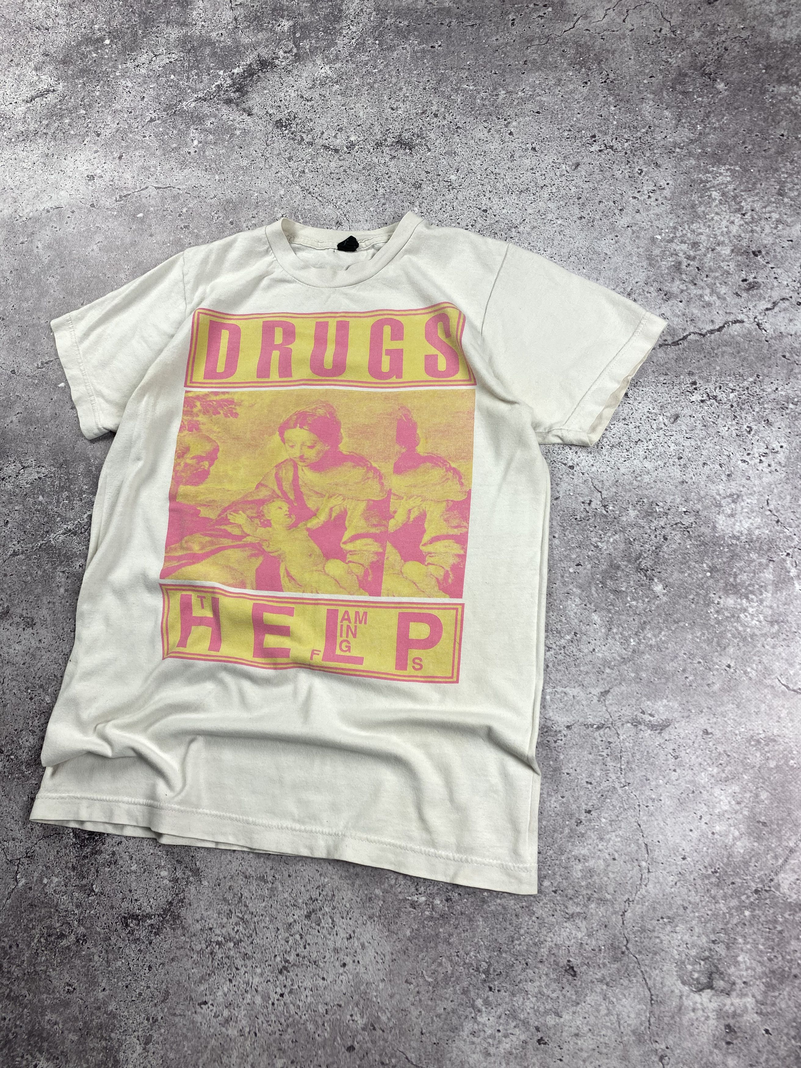 Band Tees Vintages 90s The Flaming Lips Band Drugs Help T Shirt Size US S / EU 44-46 / 1 - 2 Thumbnail