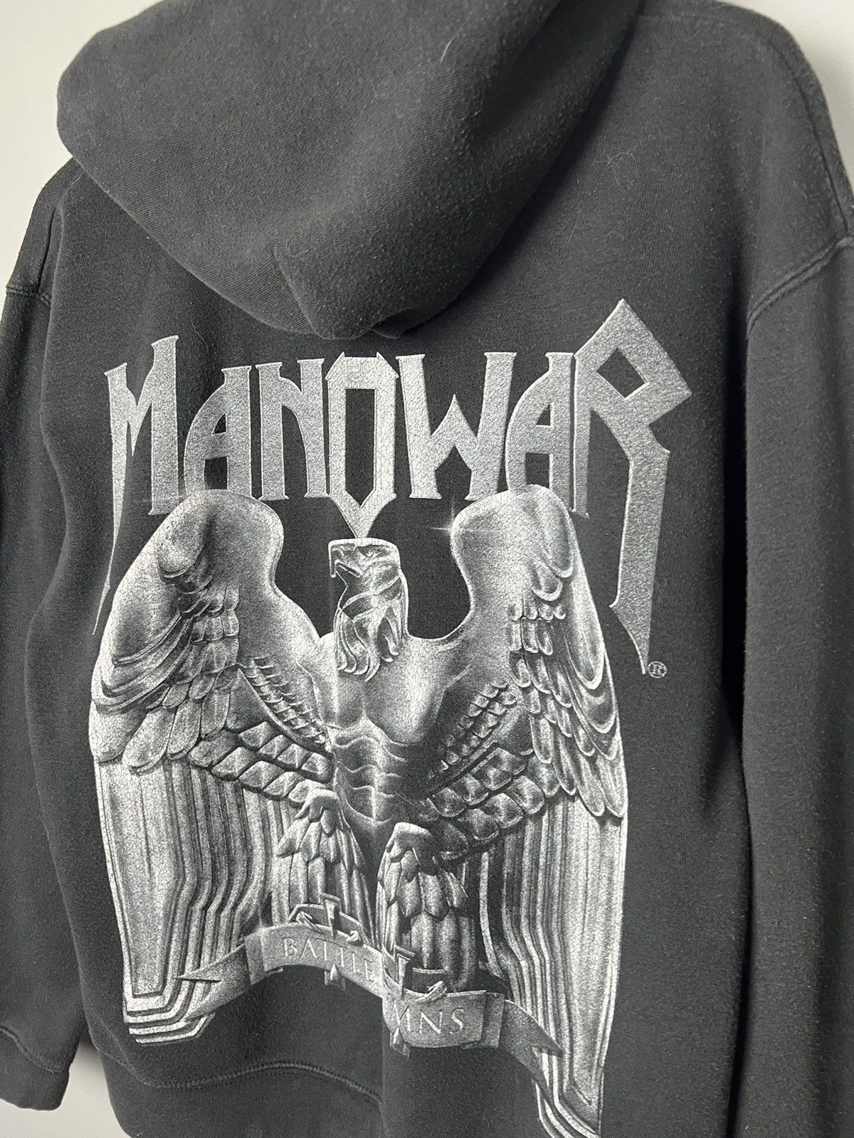 Band Tees Vintage MANOWAR Hoodie Band Tee Graphic Rock big logo Size US S / EU 44-46 / 1 - 2 Thumbnail