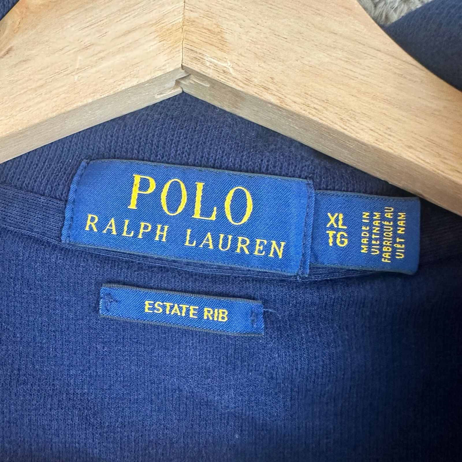 Polo Ralph Lauren Polo Ralph Lauren Estate Rib 1/4 Zip Pullover Blue Red Horse Size US XL / EU 56 / 4 - 5 Thumbnail