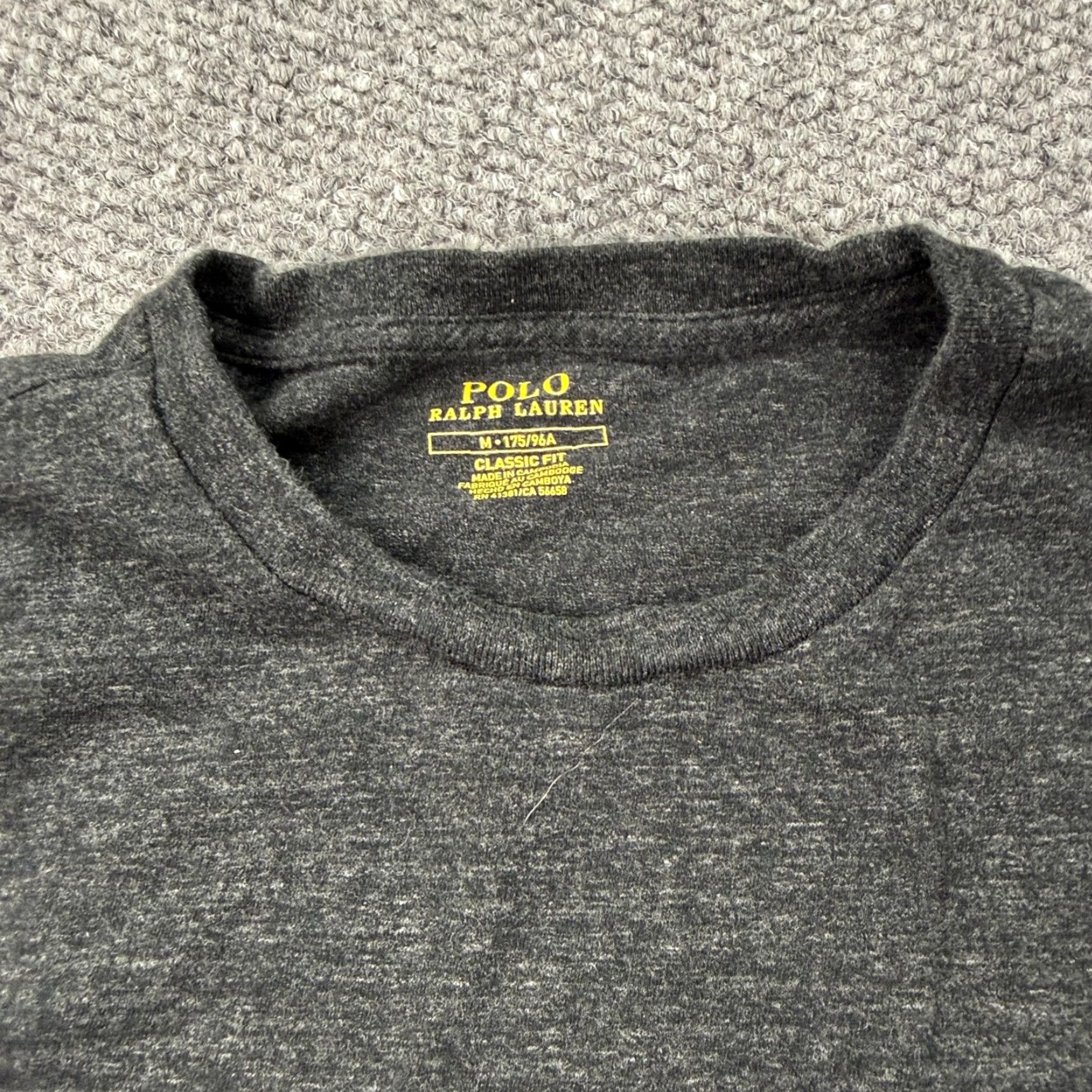 Polo Ralph Lauren Polo Ralph Lauren Shirt Medium Gray Long Sleeve Crew Neck Cotton Classic Fit Mens Size US M / EU 48-50 / 2 - 3 Thumbnail
