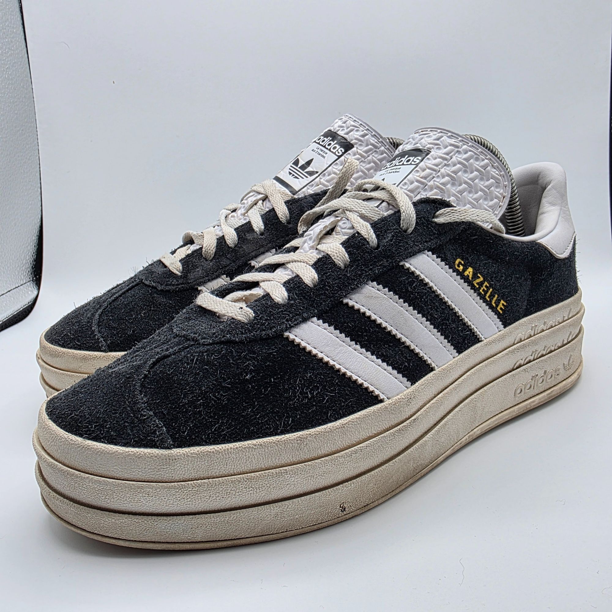 Adidas Adidas Gazelle Bold Womens Size 9.5 Black White Platform Sne Size US 9.5 / IT 39.5 - 4 Thumbnail